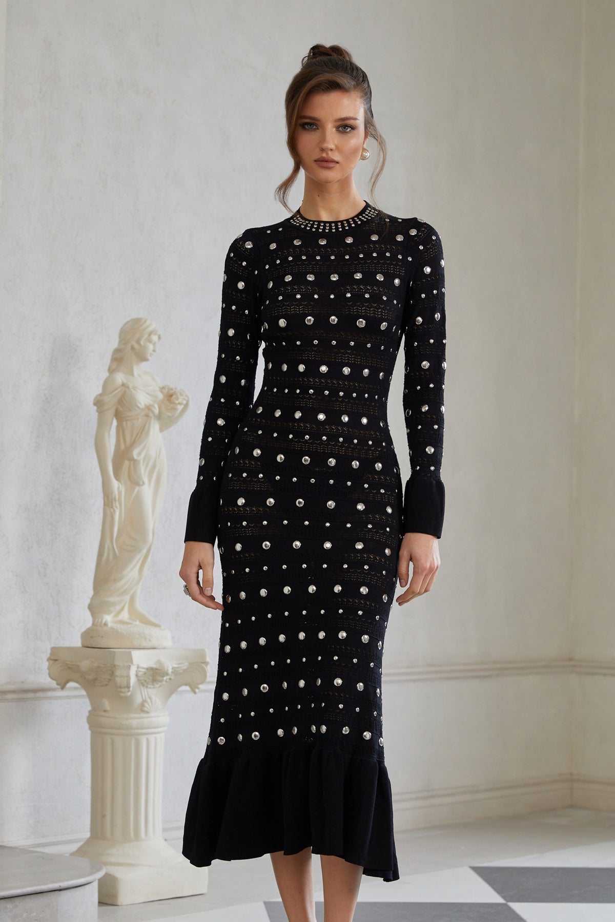 wisp cleo textured knit dress Wisp Cleo Knit full skirt dress nwt 2