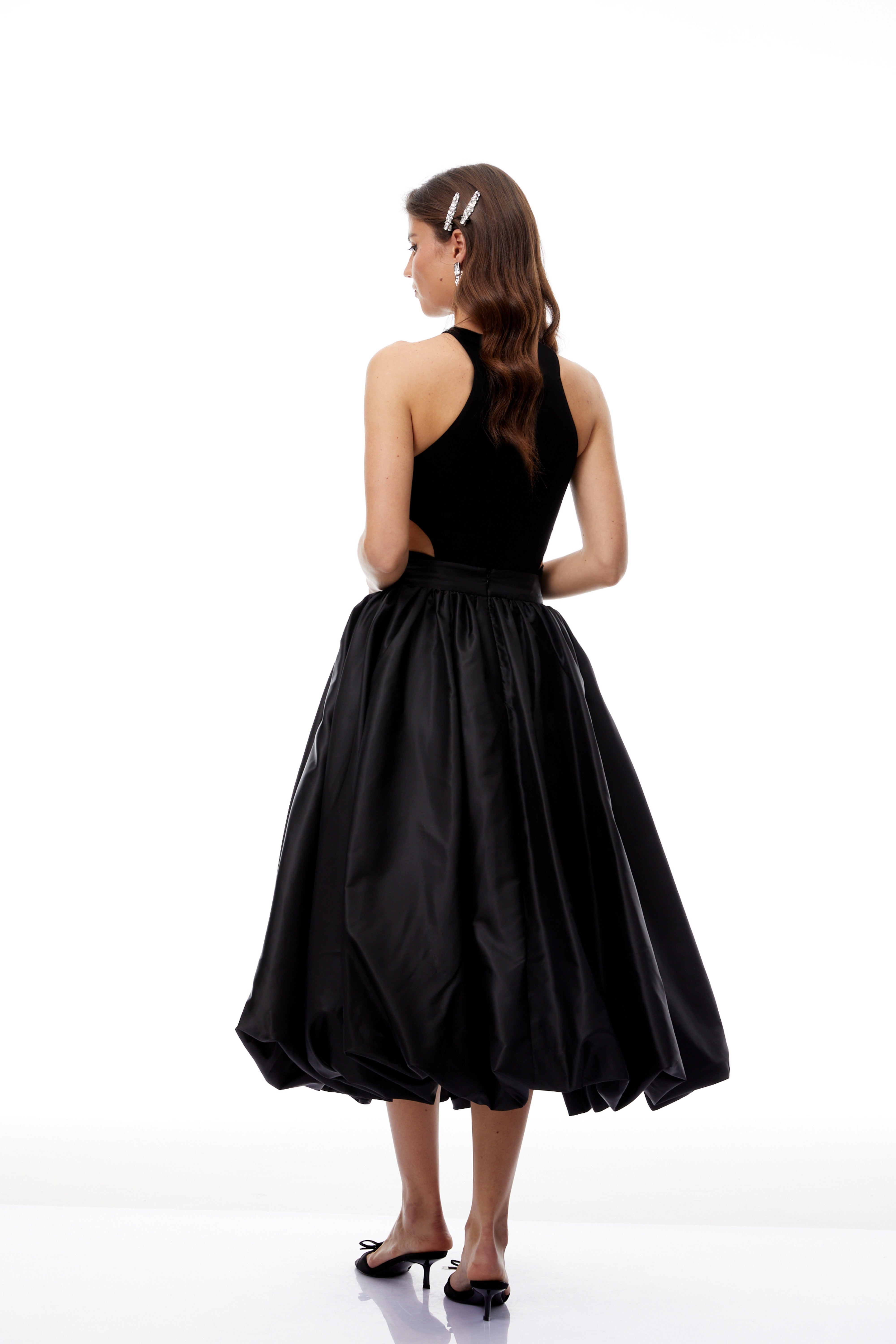 Riley Black Halterneck Cut Out Bodysuit