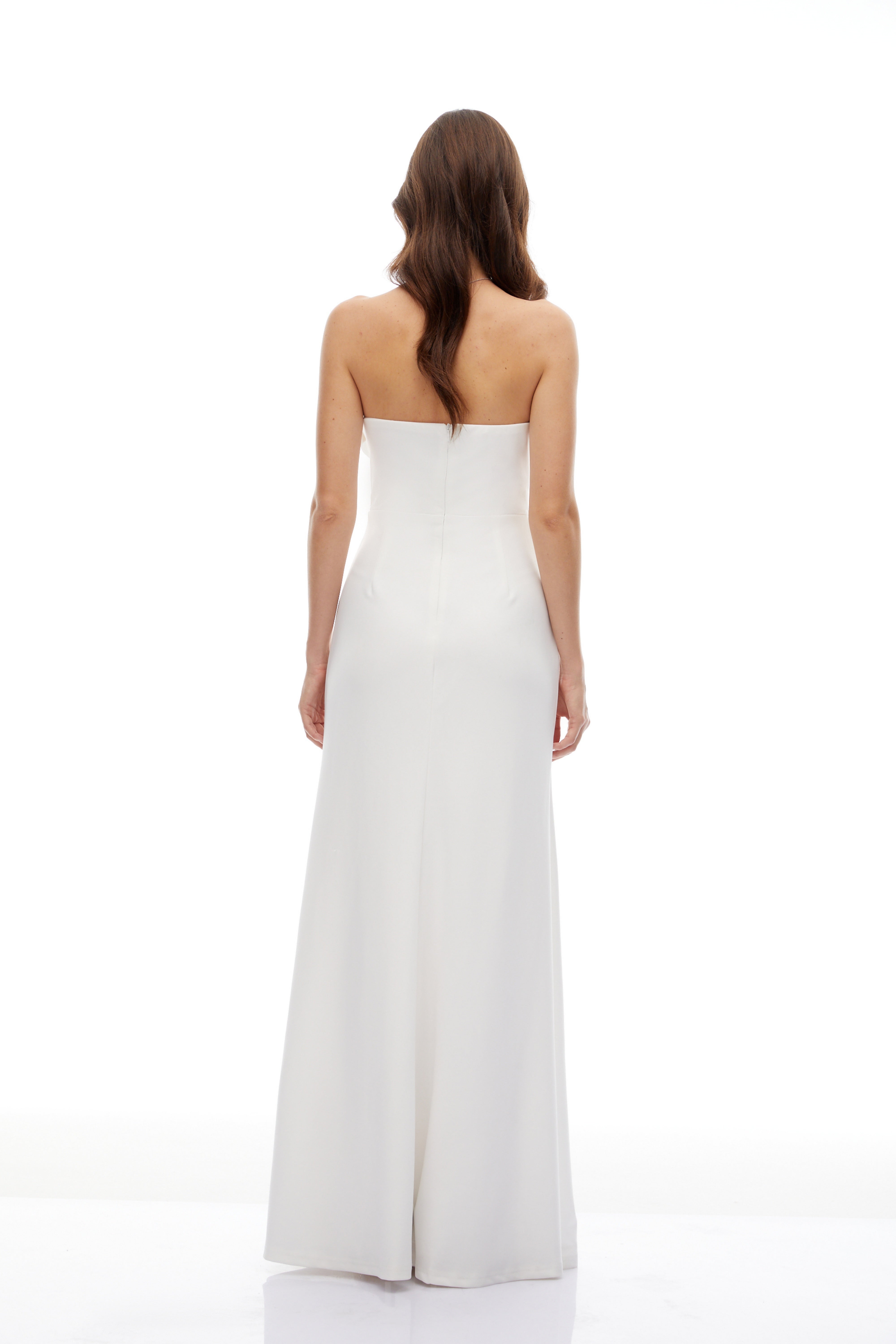 Dolores White Off Shoulder Ruched Maxi Gown