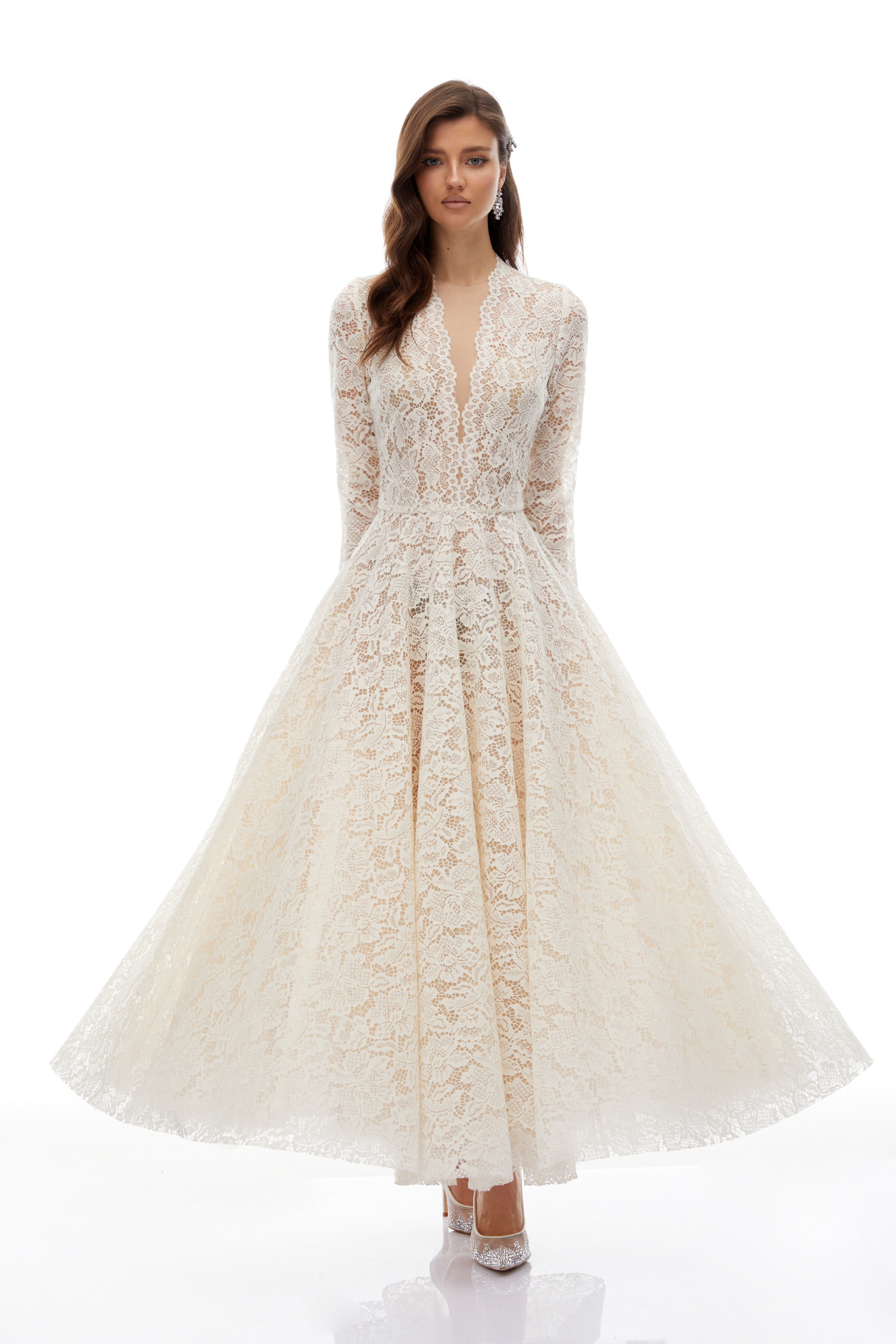 Oliana Ivory Lace Maxi Gown Oliana Ivory Lace Maxi Gown