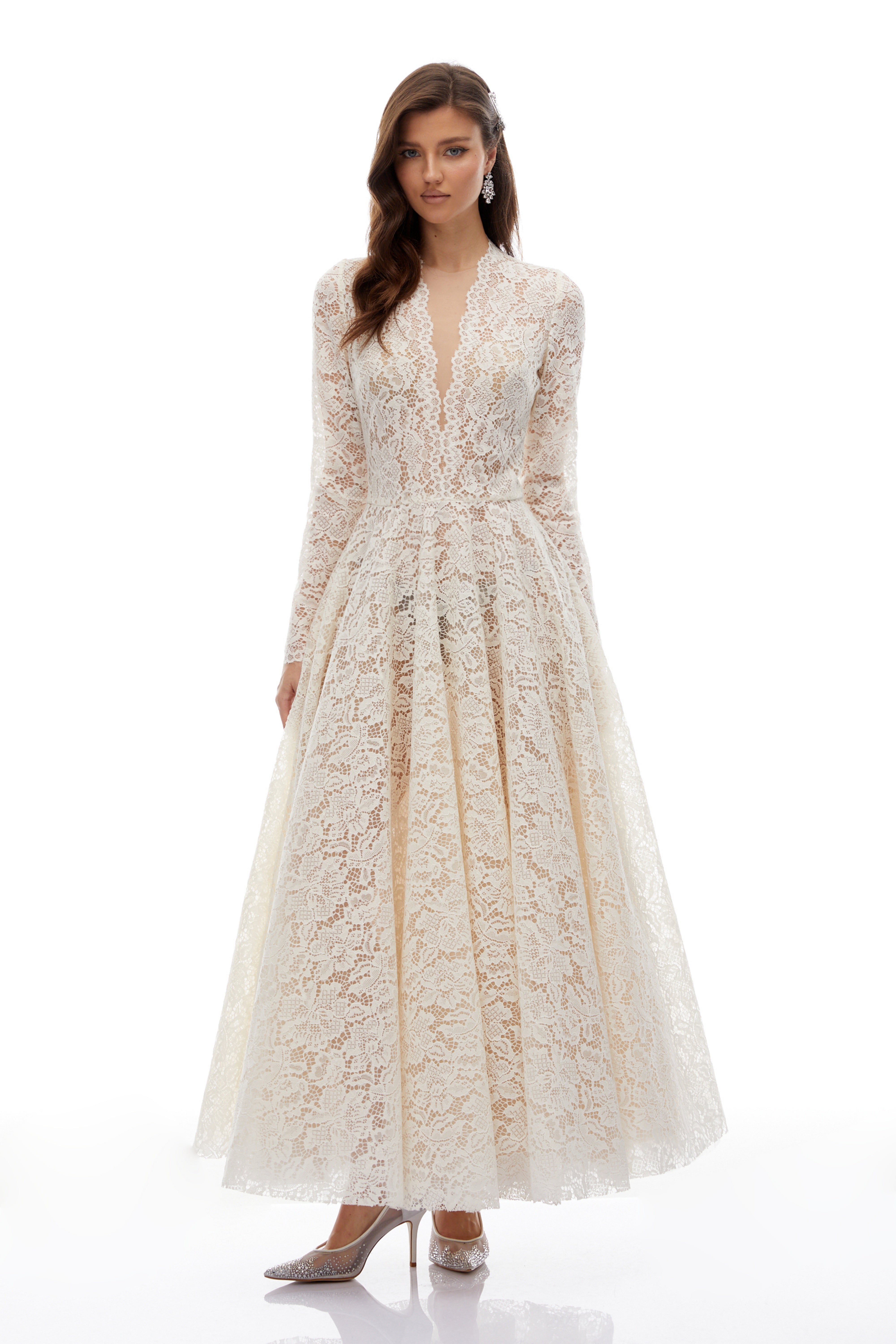 Celina Maxikleid aus Spitzenkorsett