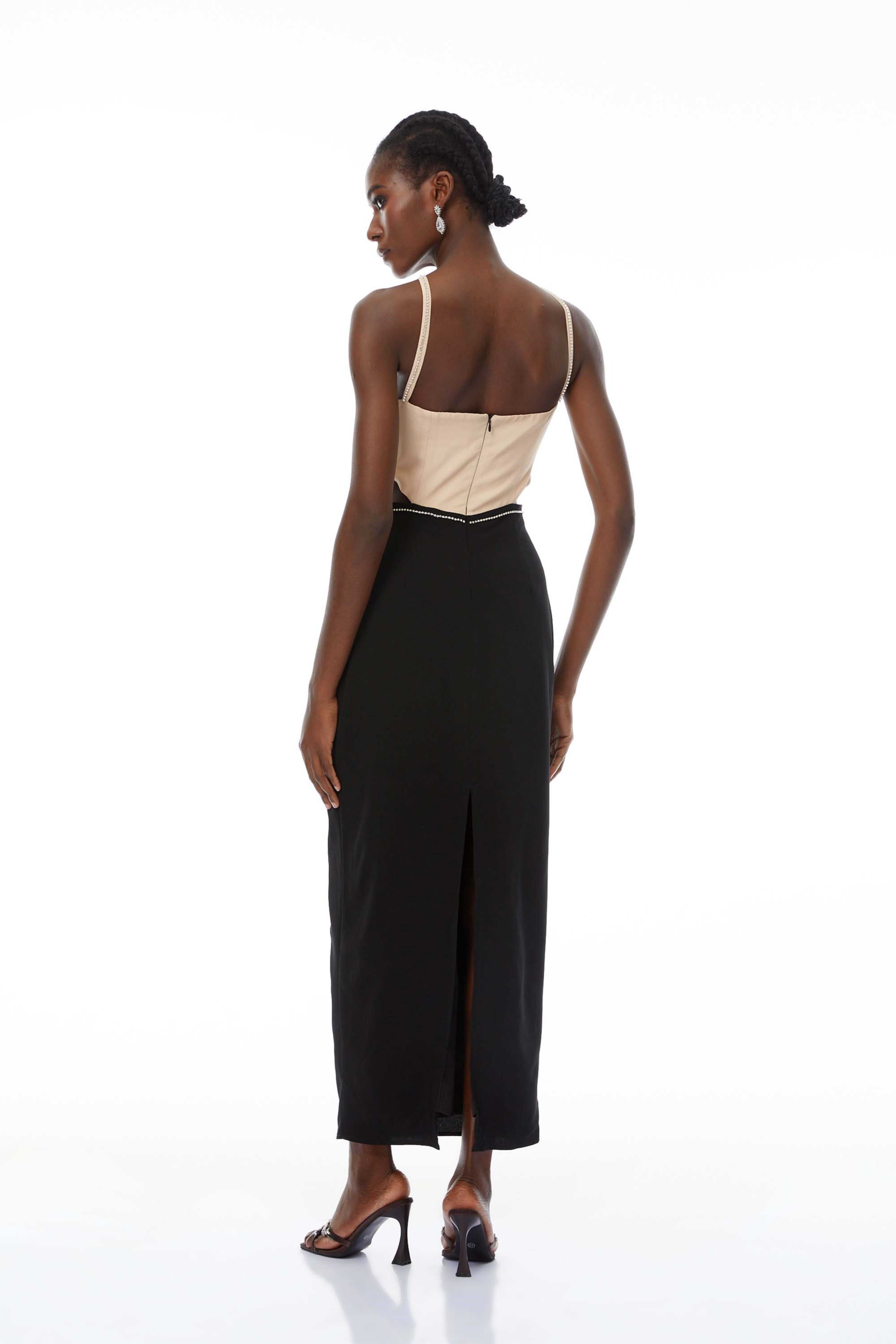 Domenica Crystal-Chain Embellished Maxi Dress