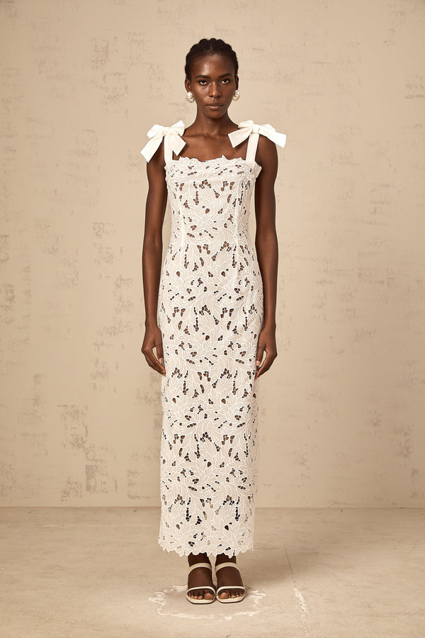 Festive Eloise Dress - White