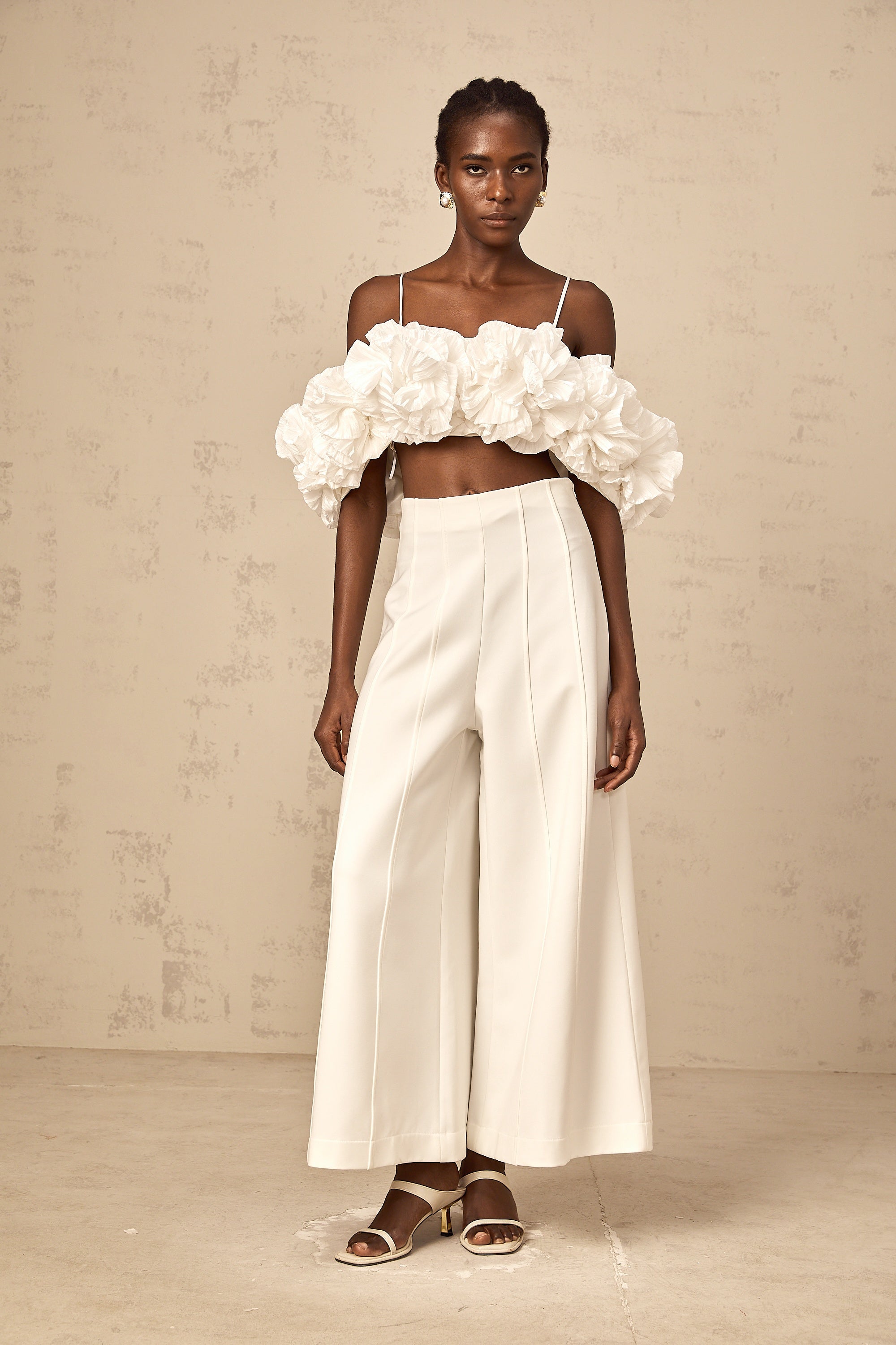 Prunelle white flower camisole top