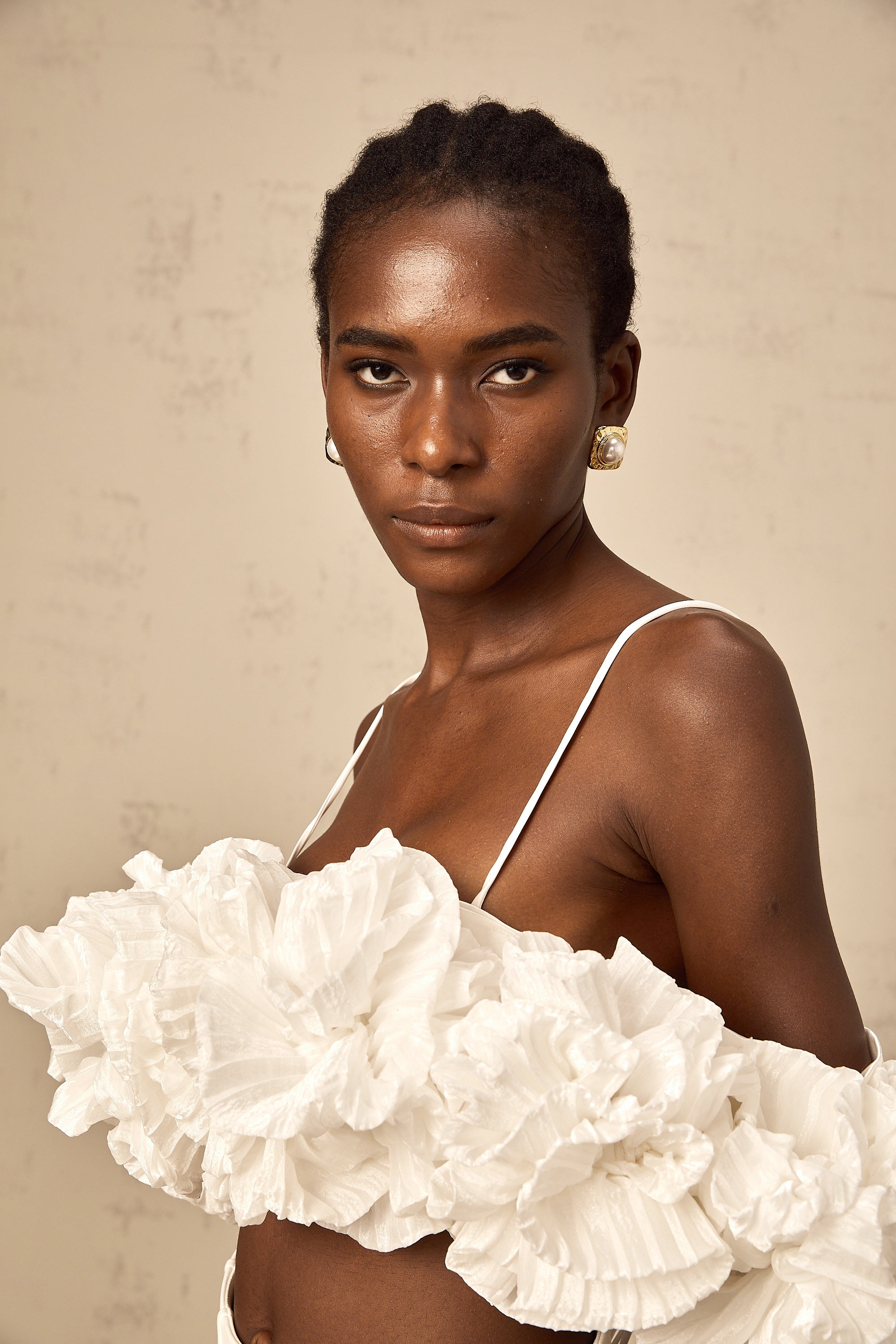 Prunelle white flower camisole top