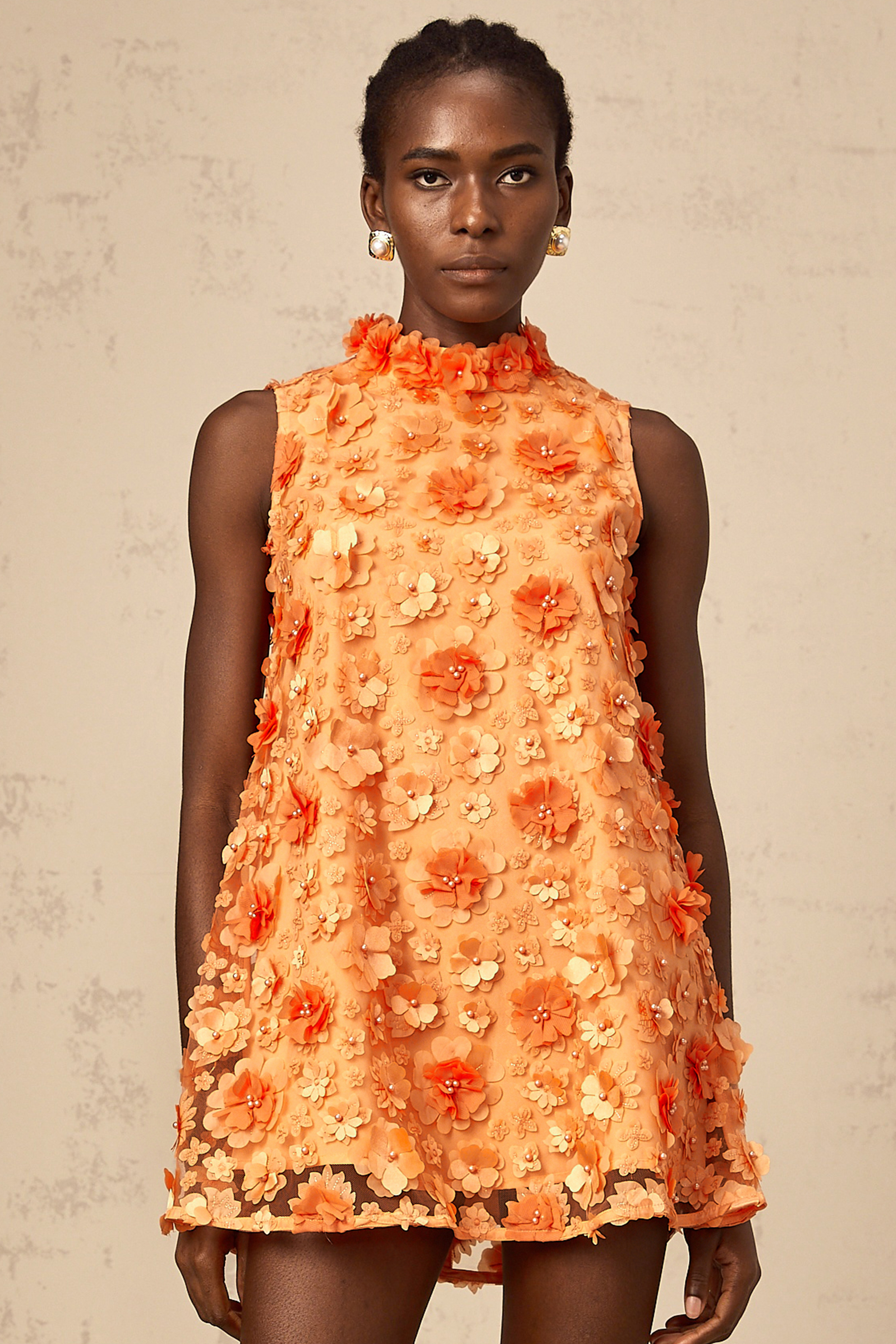 open lace back dress Pink/Orange Floral Tiered Maxi Dress main image 0