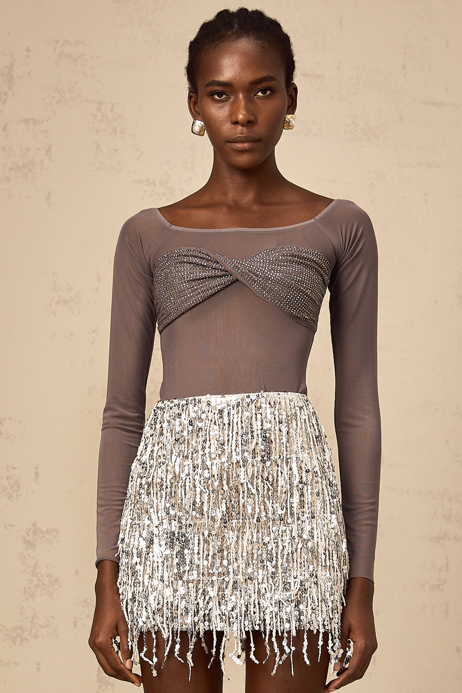 トップス melt the lady cherie tulle tops Tulle Strapless Top