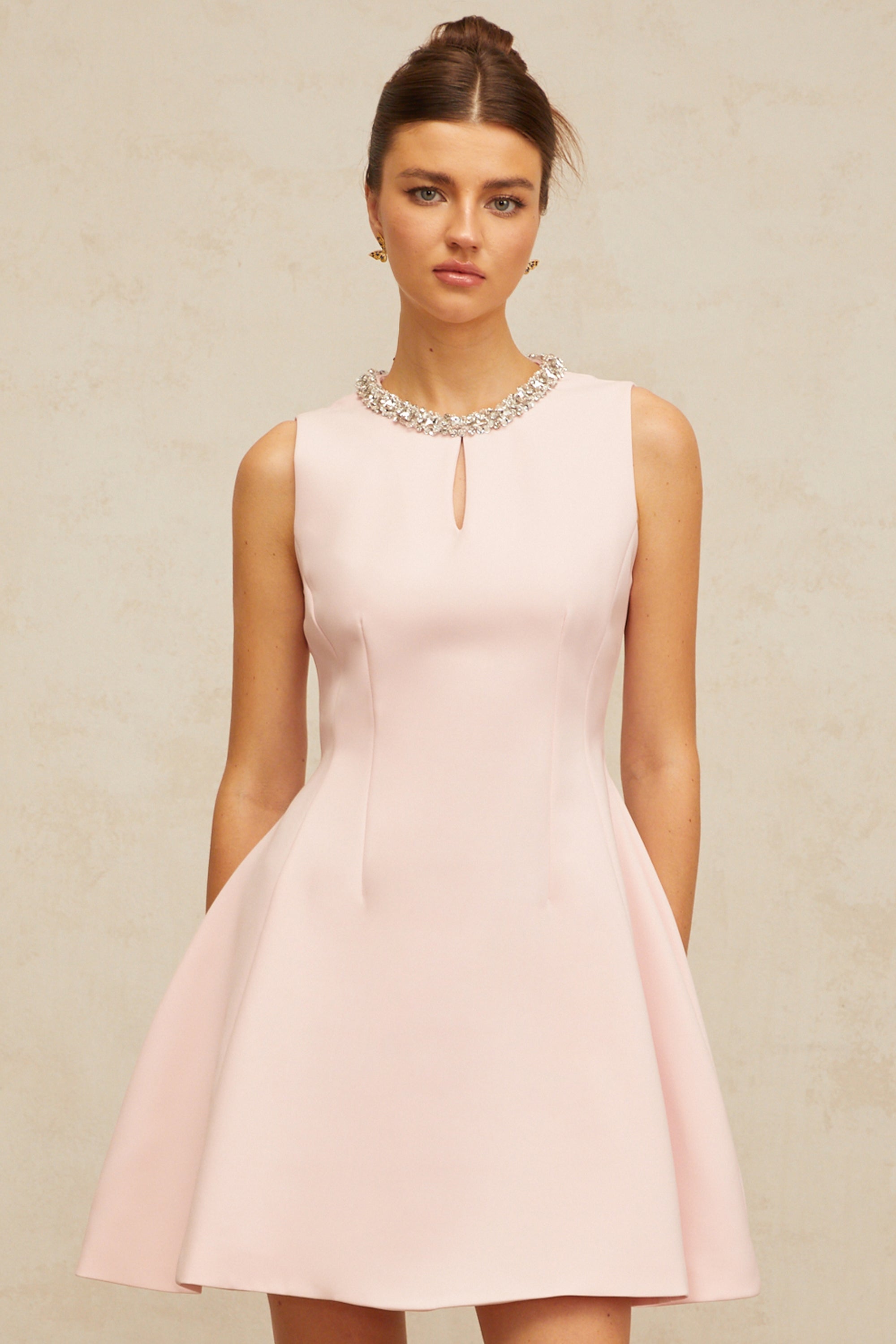 Clothilde pink sequined puff mini dress (Final Sale-US Only)