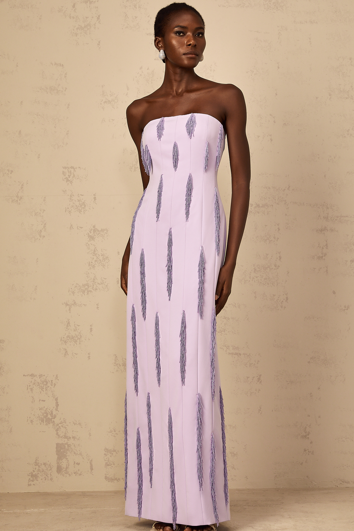 finest hour ruched dress in violet BABARONI BABARONI Acetate Satin Mist Bridesmaid Dresses Sweetheart Sweep Train Sleeveless Pleated with Slit Sheath, Mist / US18