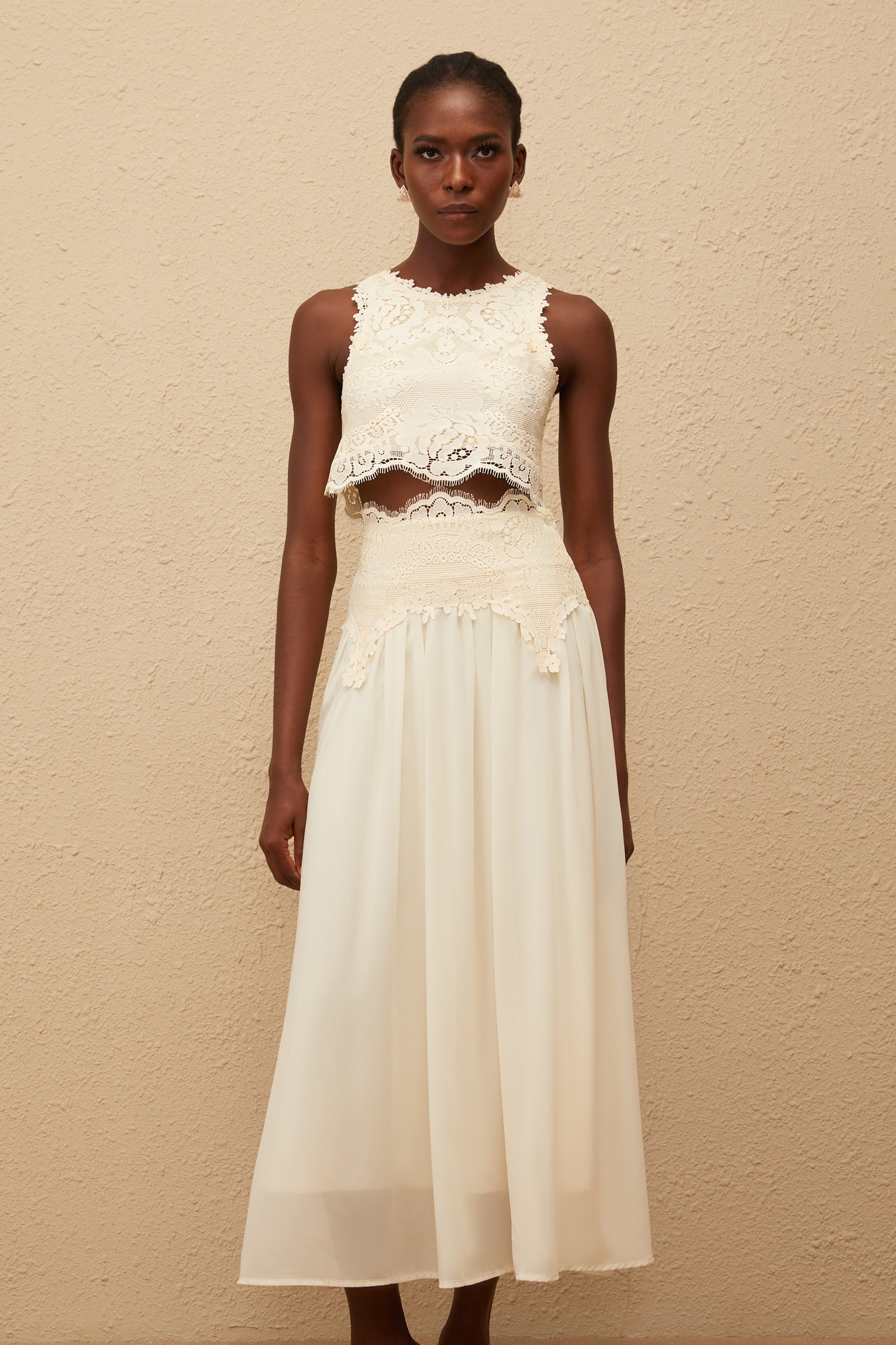 Dress White Lace Top And Skirt Set Festival Outfit White Piece