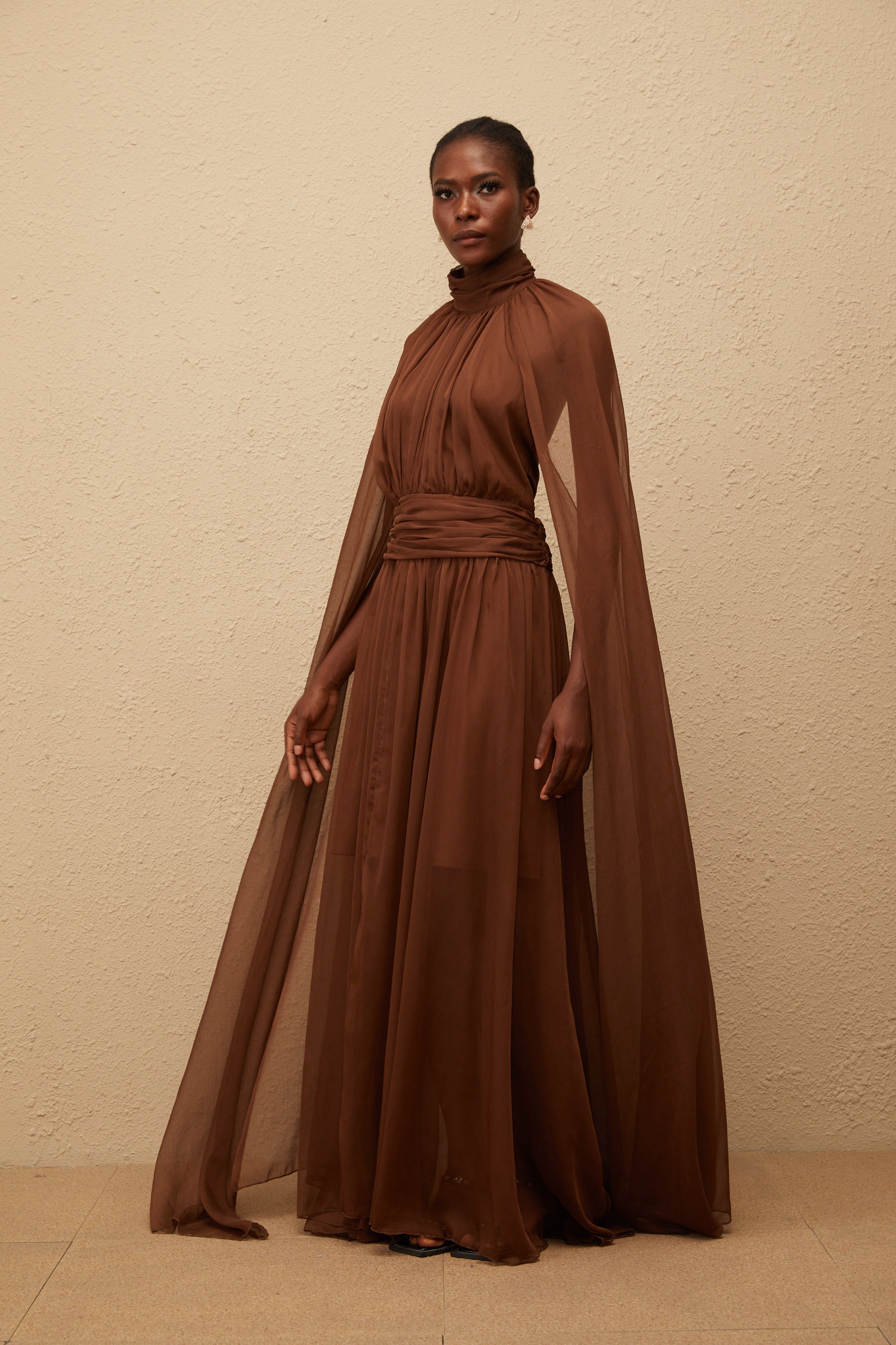 【完売品】acka volume tulle dress ブラウン volume tulle dress – Acka online store