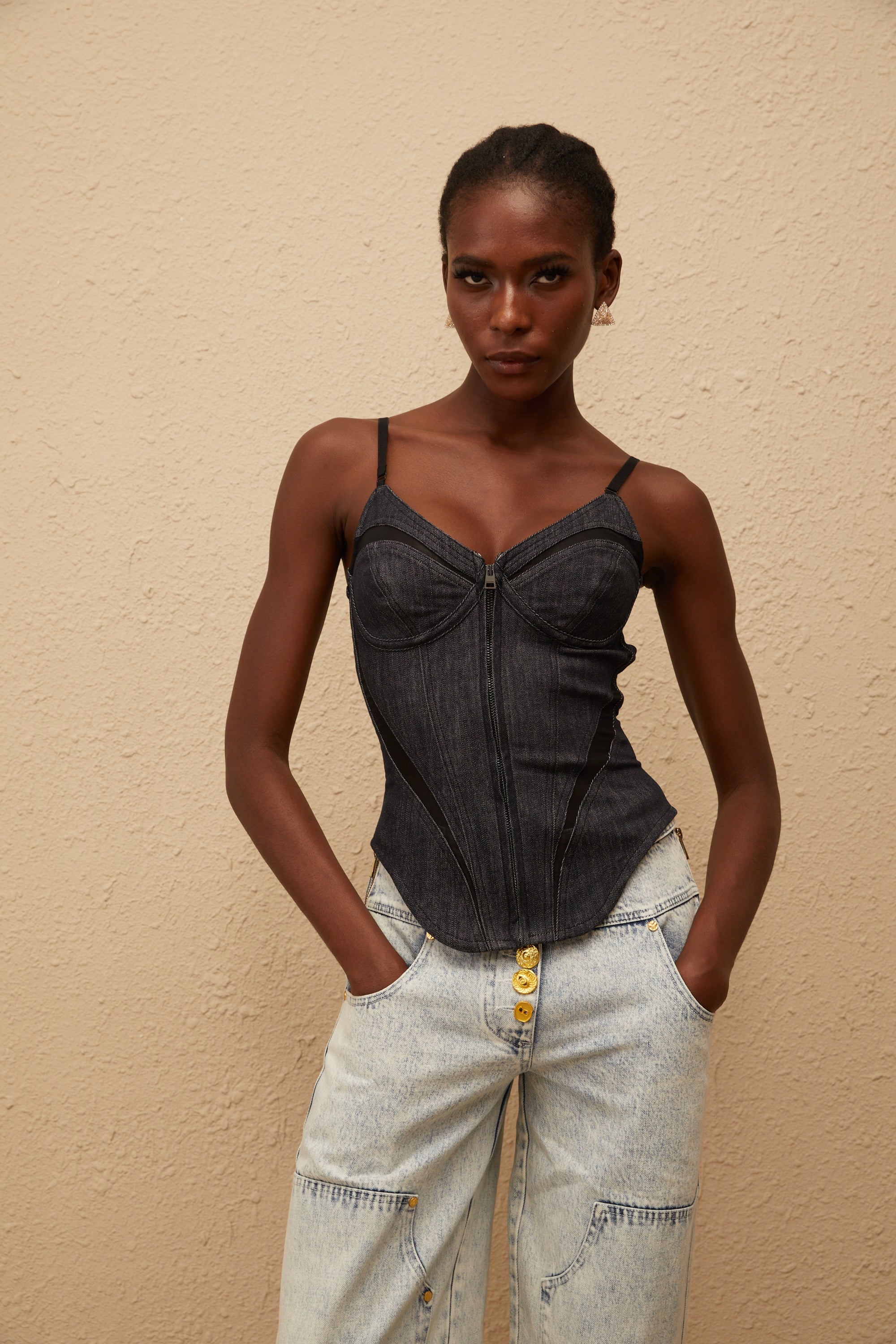 بلوزة جينز فيرا إنديجو بلو بوستير