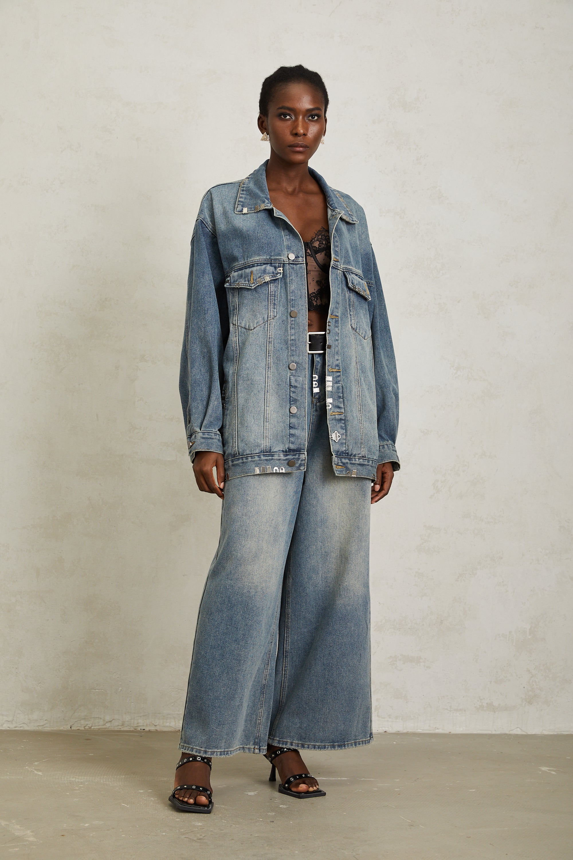 Mila Blue Paillette Embellished Denim Jeans