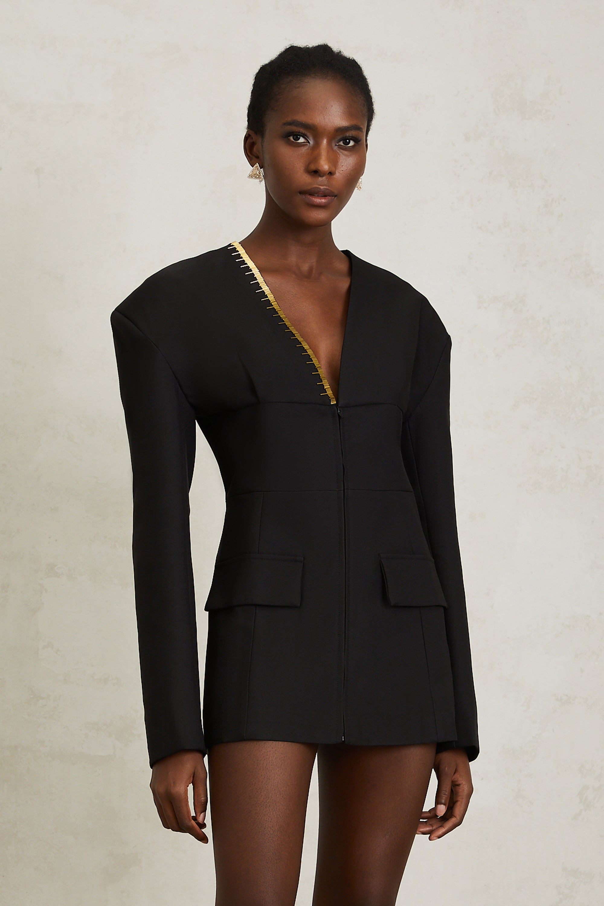 Madeleine Black Slimfit Mini Dress