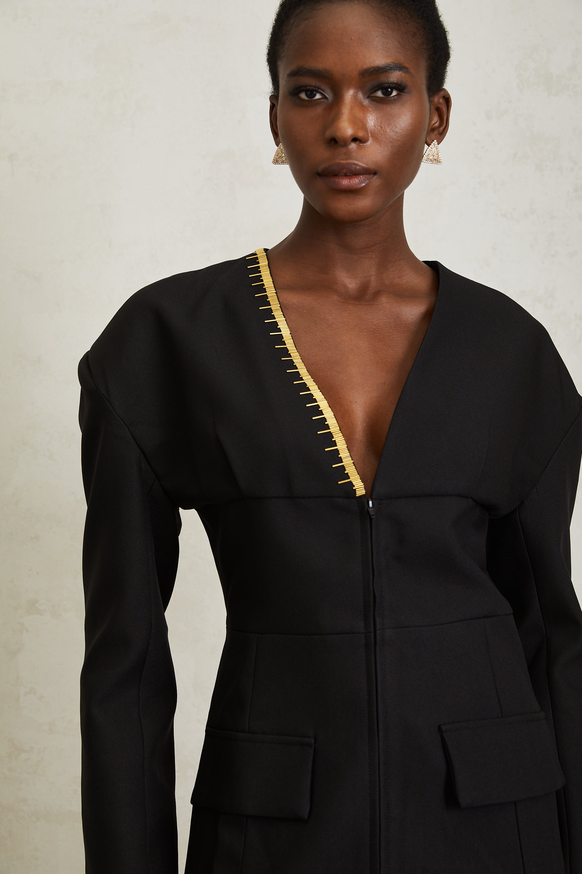 Madeleine Black Slimfit Mini Dress