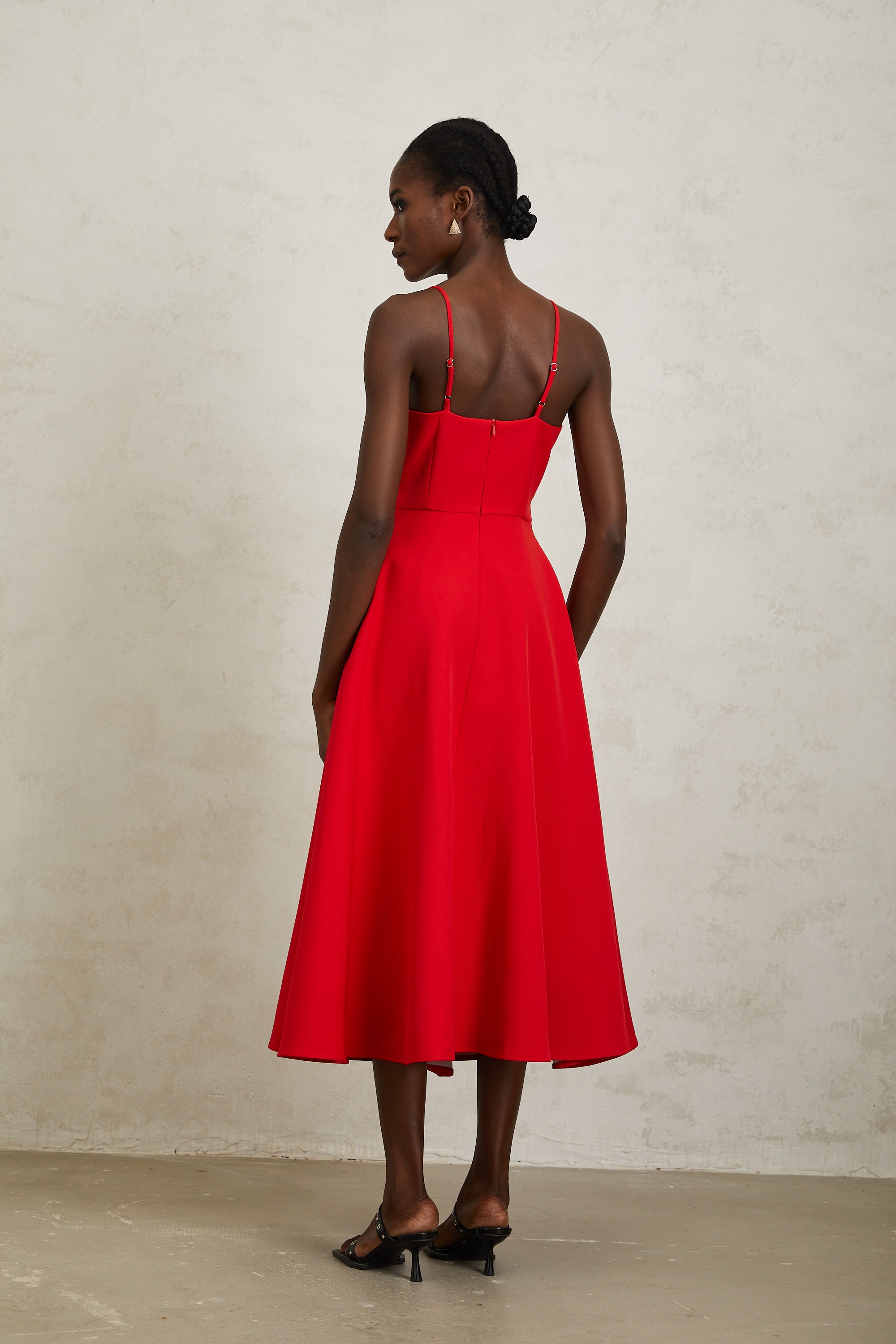 Patricia – Rotes Set aus kurzer Jacke und Kleid