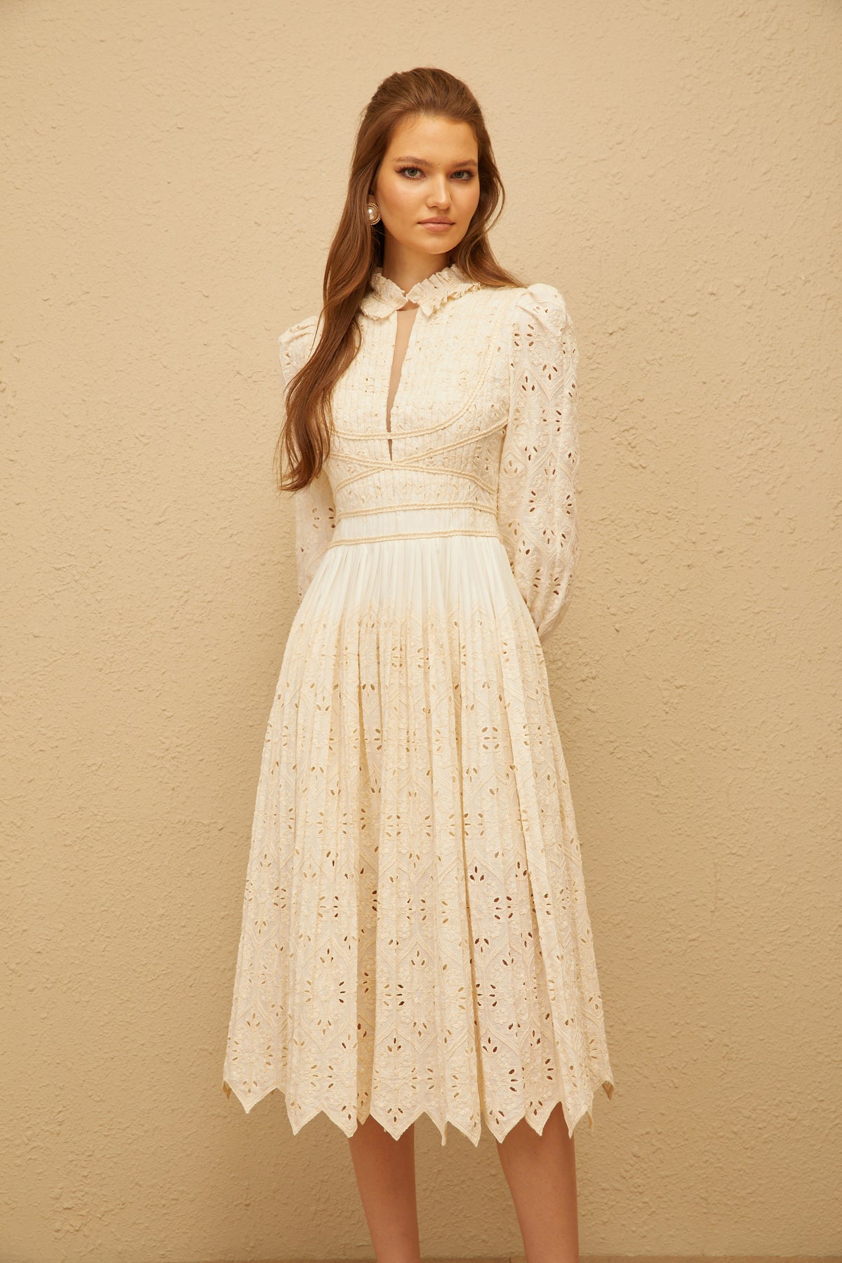embroidered fable midi dress free people Embroidered Fable Midi Dress