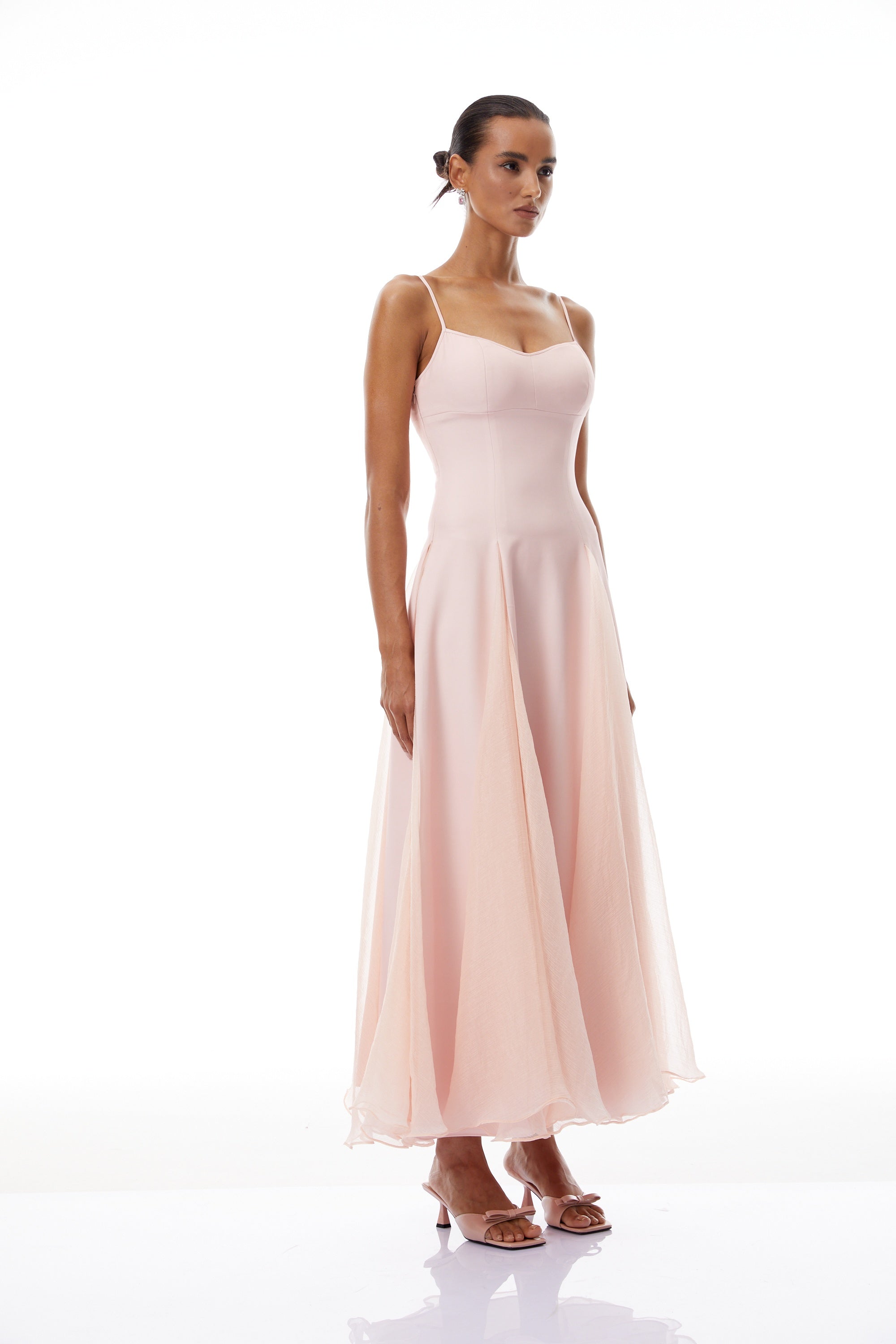 Sofie Pink Pleated Maxi Dress