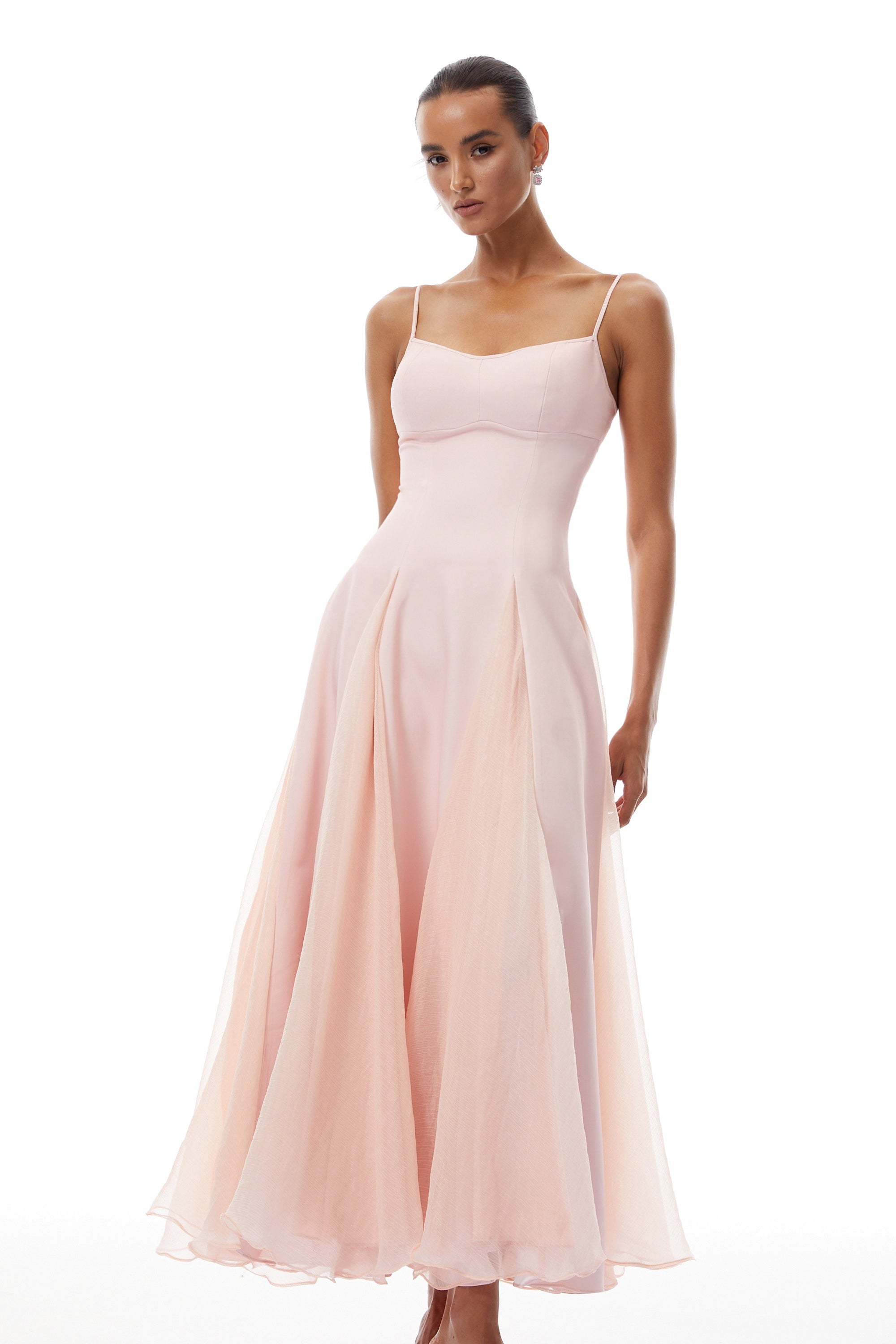 missrosier ロング　ドレス　ピンク　M Sofie Pink Pleated Maxi Dress
