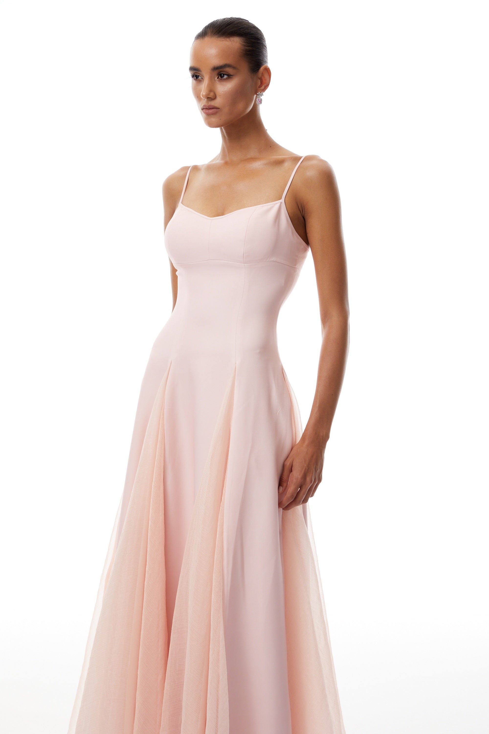 Sofie Pink Pleated Maxi Dress