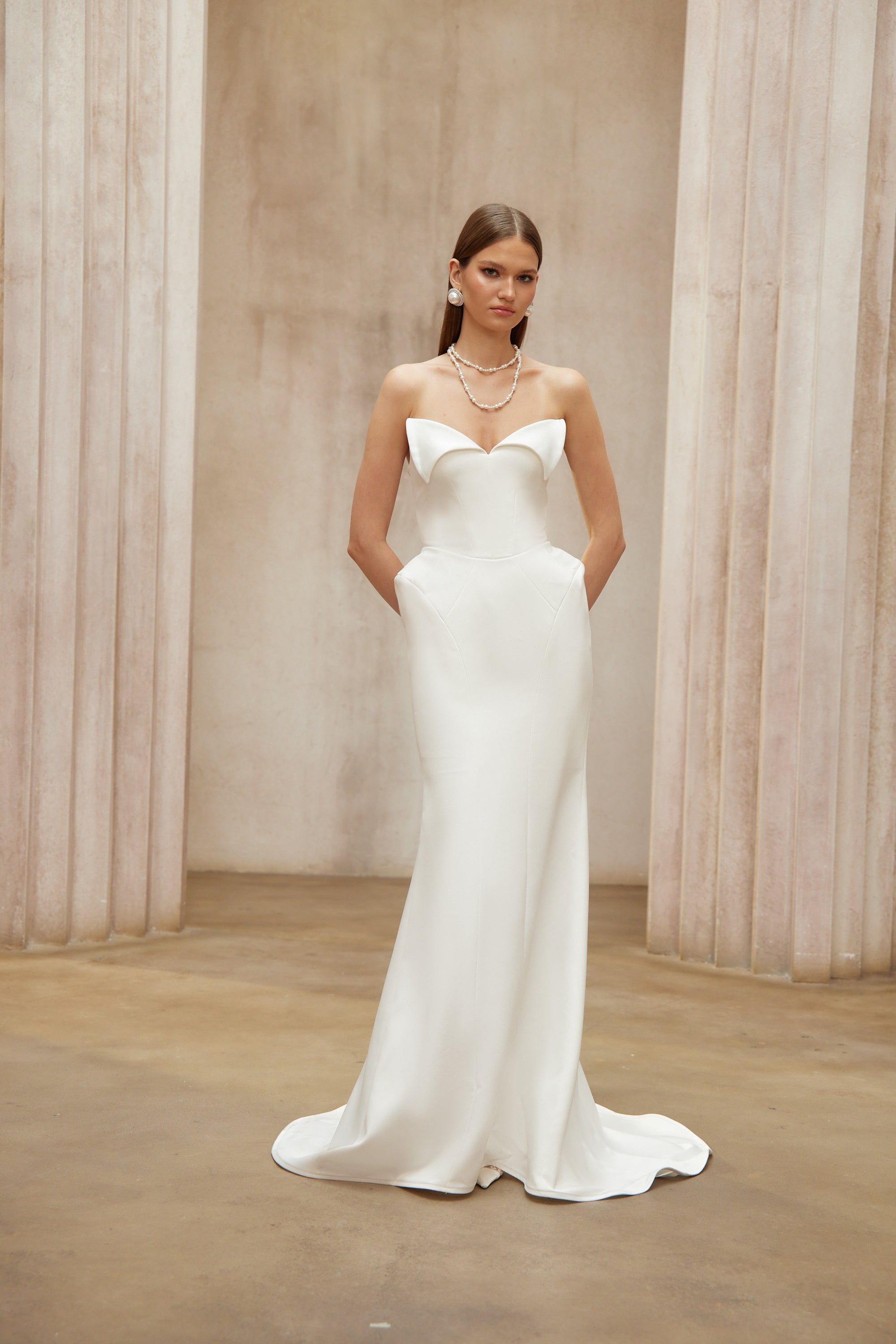 Alba White Barrel Waist Corset Maxi Dress