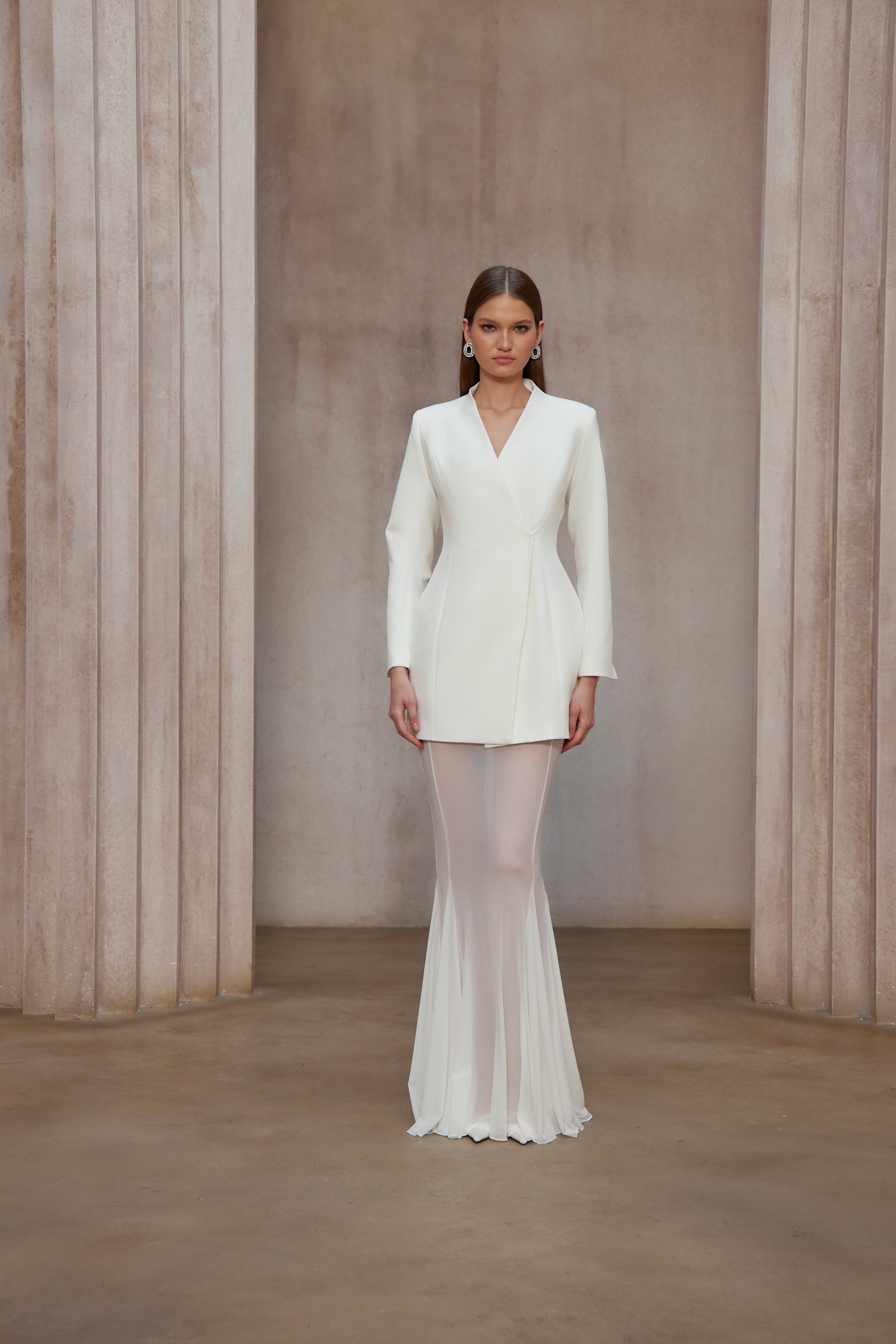 Enora Barrel Design Jacket & Skirt Set