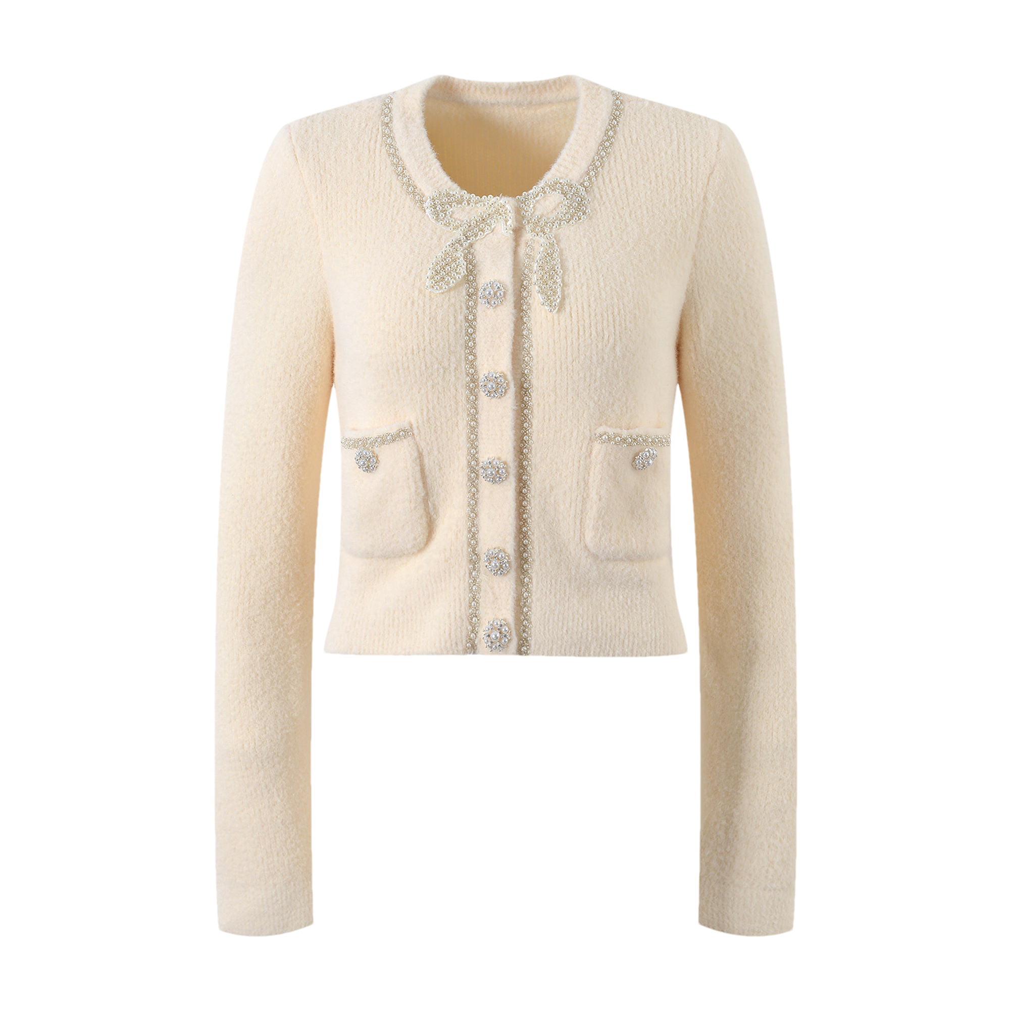 Liane faux-pearl embellished jacket & skirt matching set