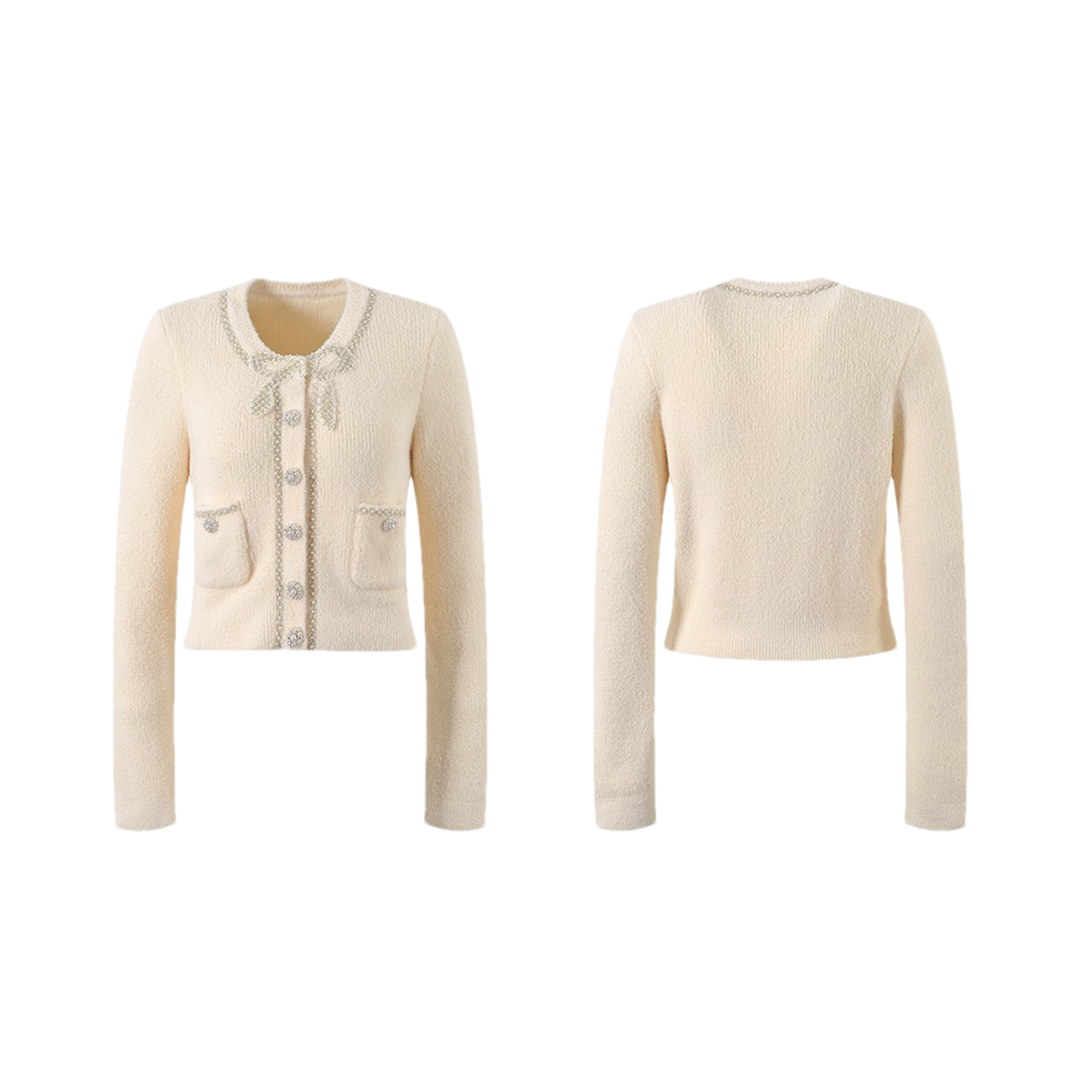 Liane faux-pearl embellished jacket & skirt matching set