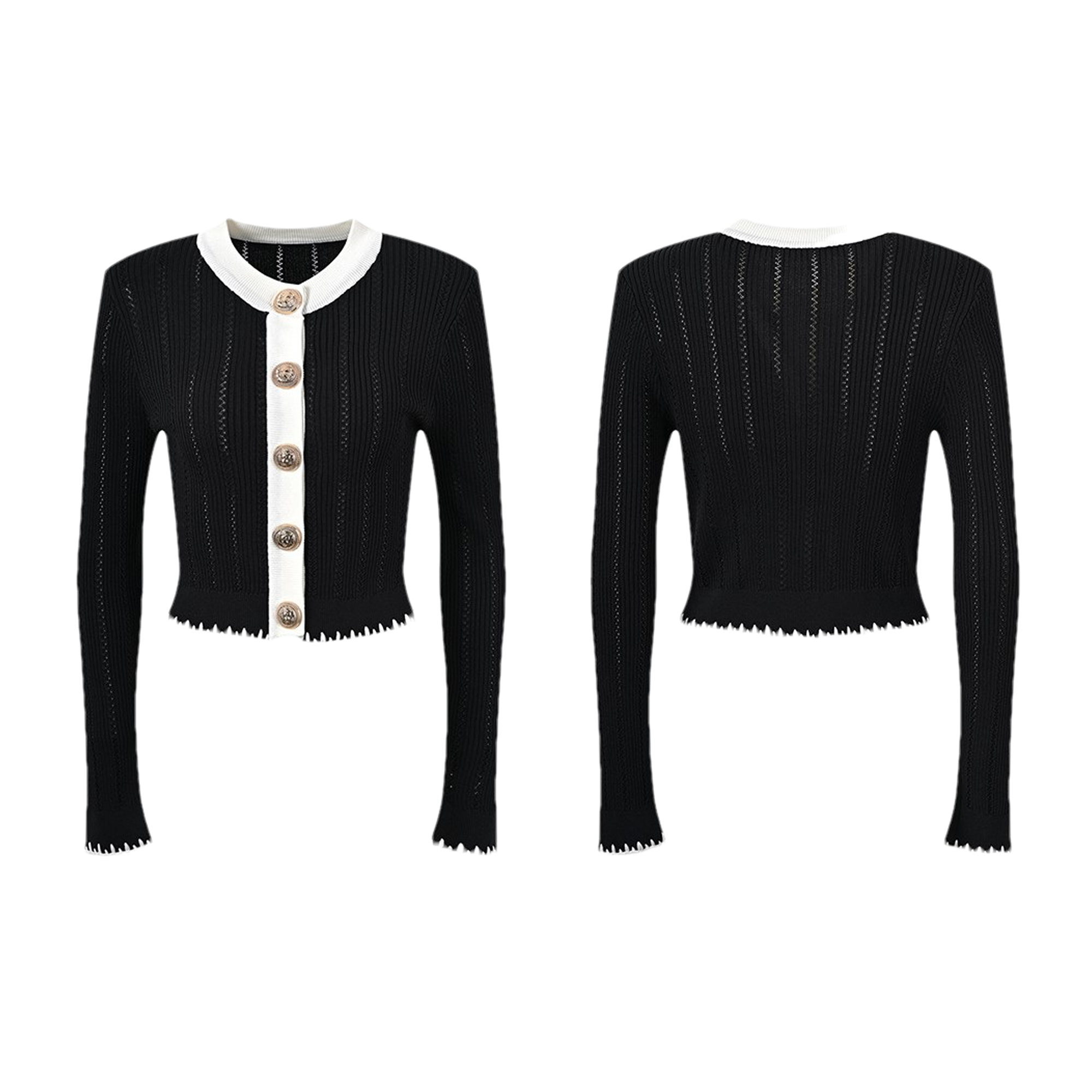 Éliane contrast-trim jacket & skirt matching set