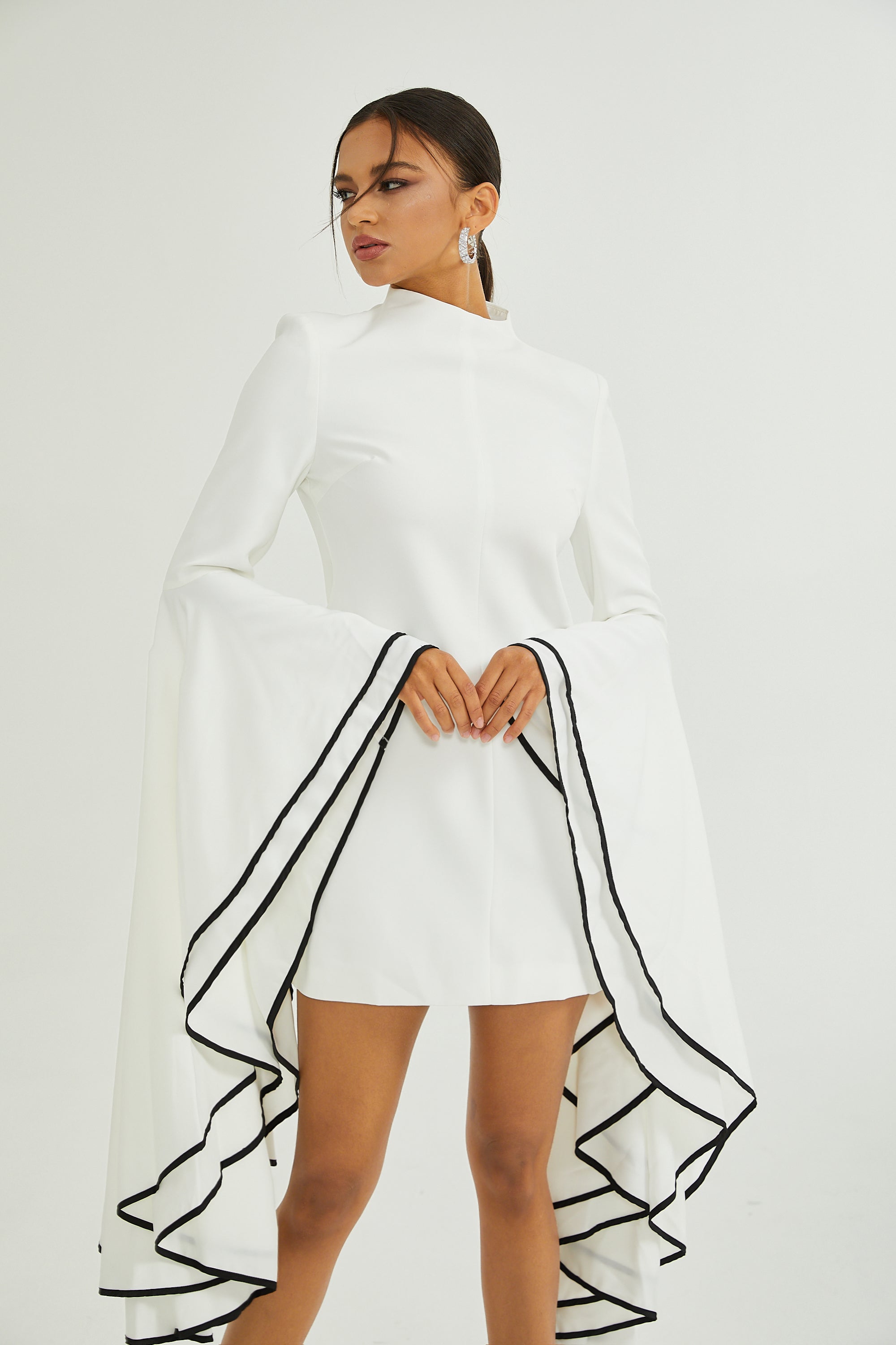 Madeleine ruffle-sleeve dress