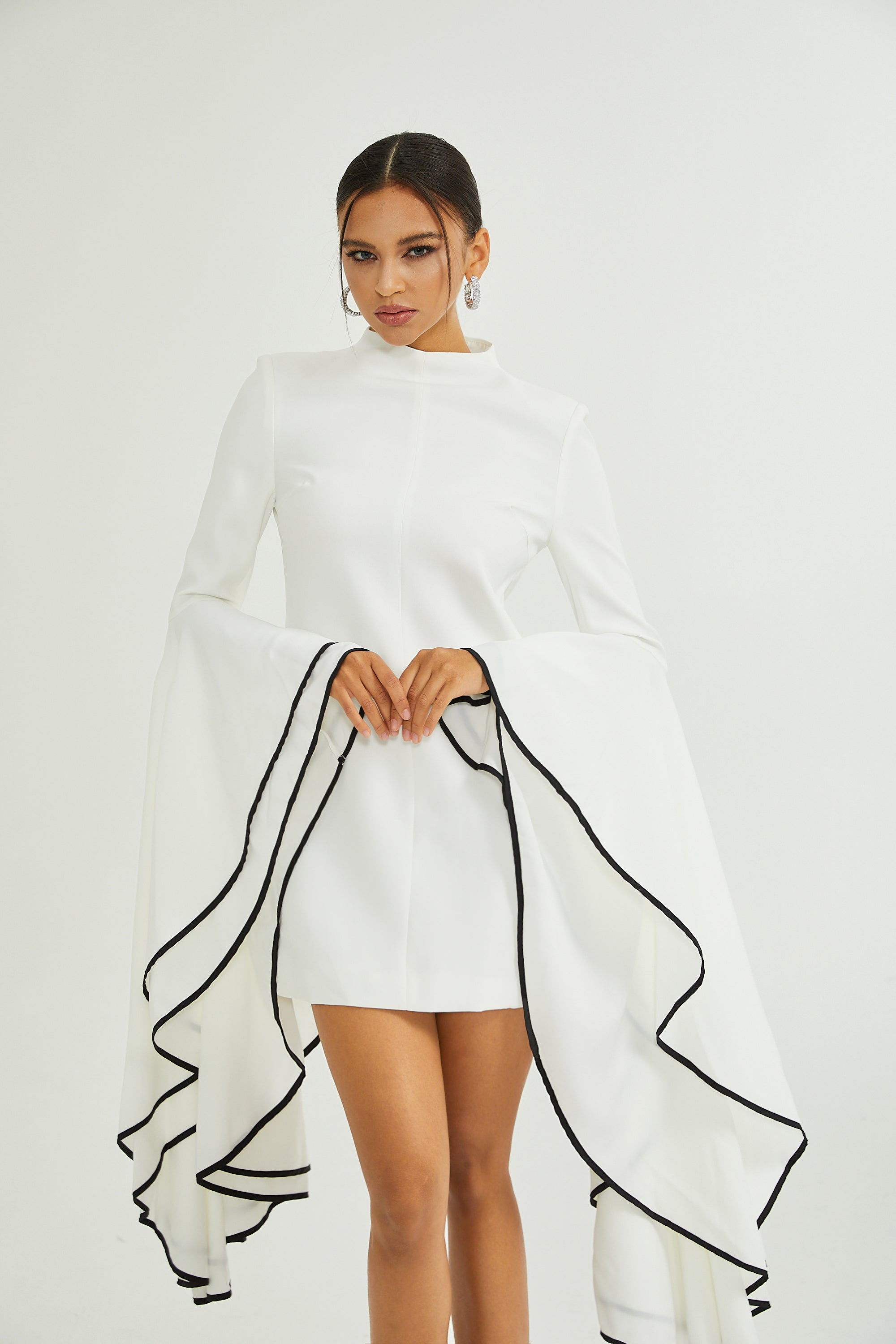 Madeleine ruffle-sleeve dress