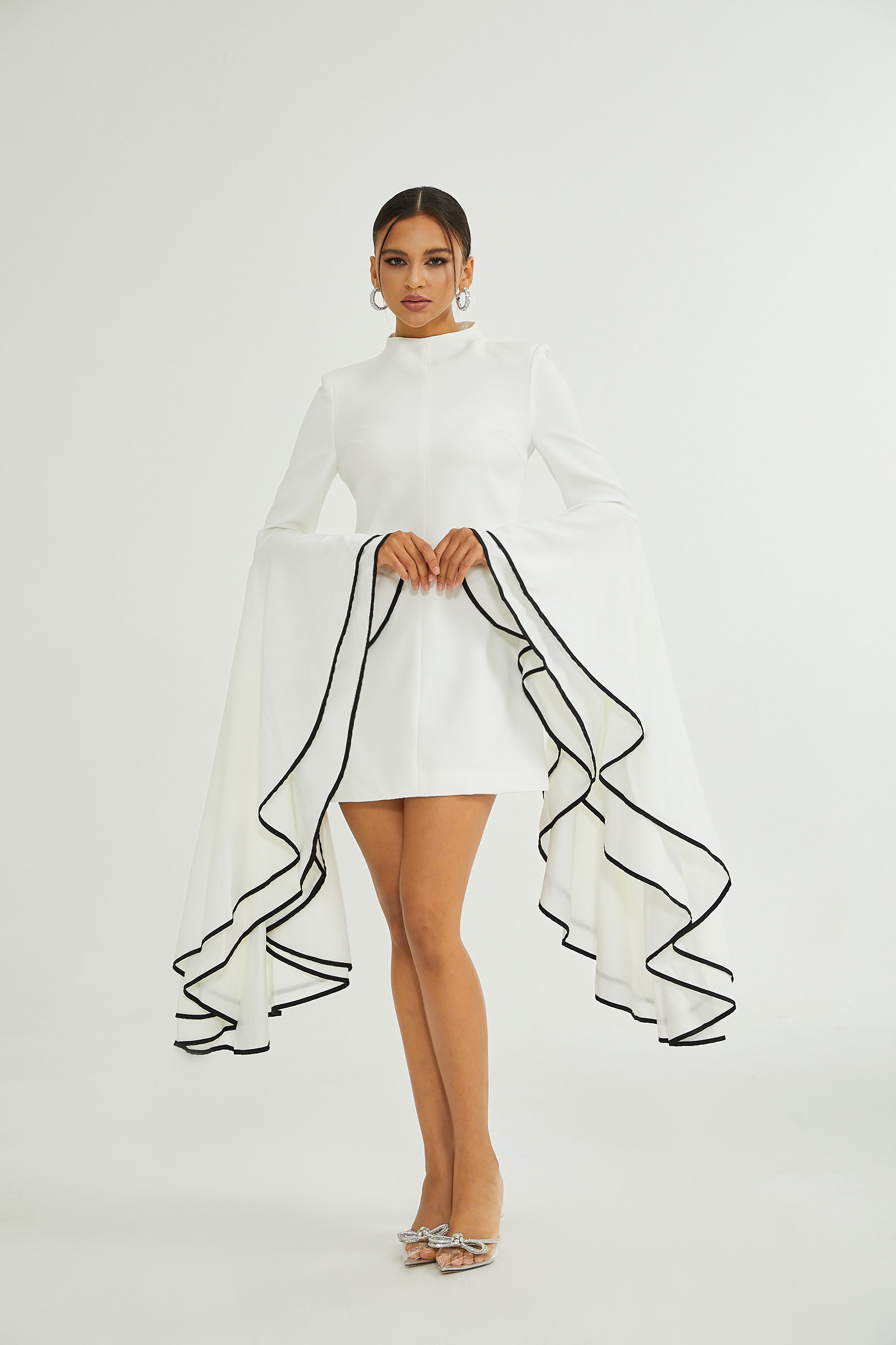 Madeleine ruffle-sleeve dress