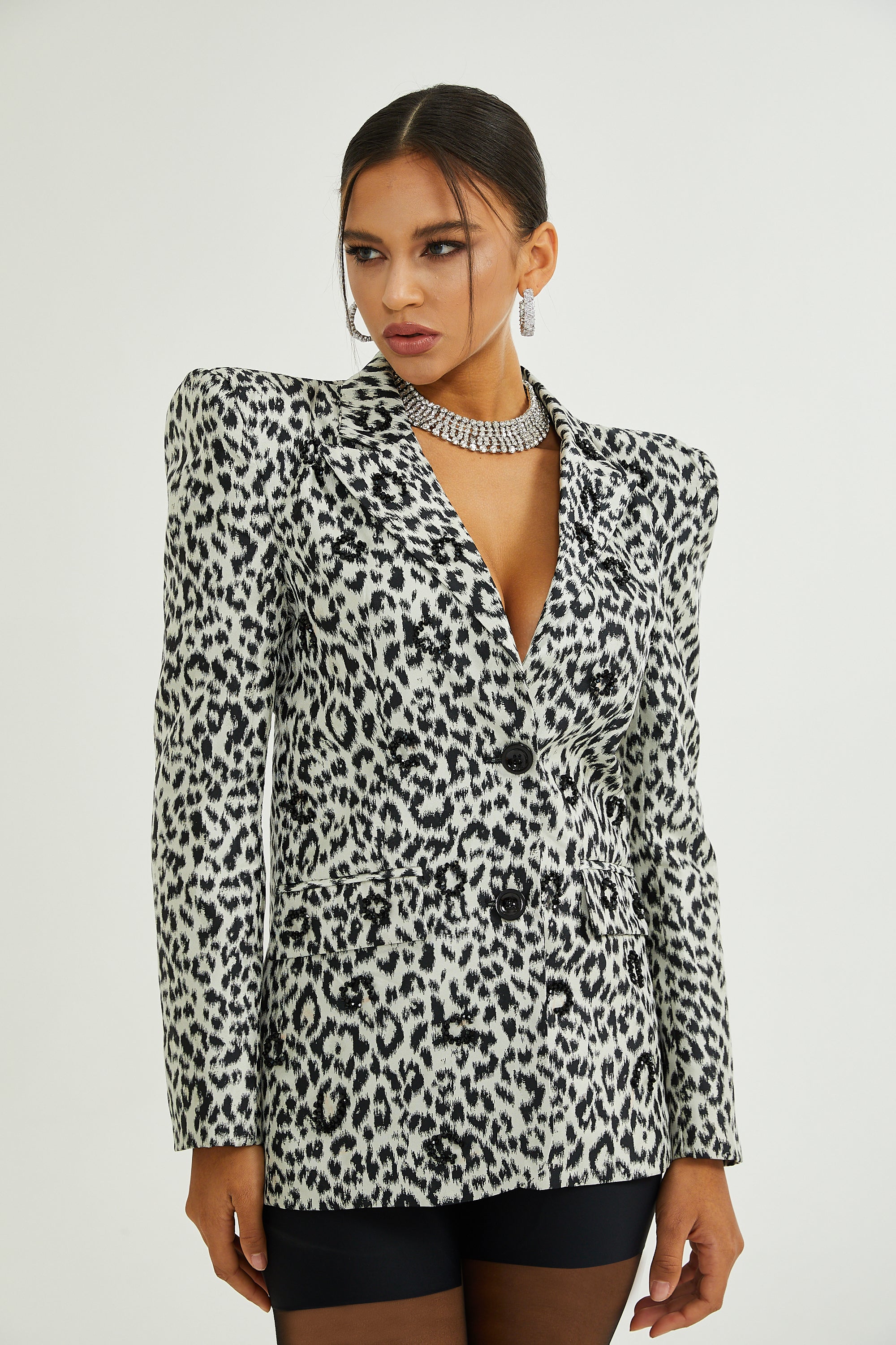 Fleur leopard-print jacket