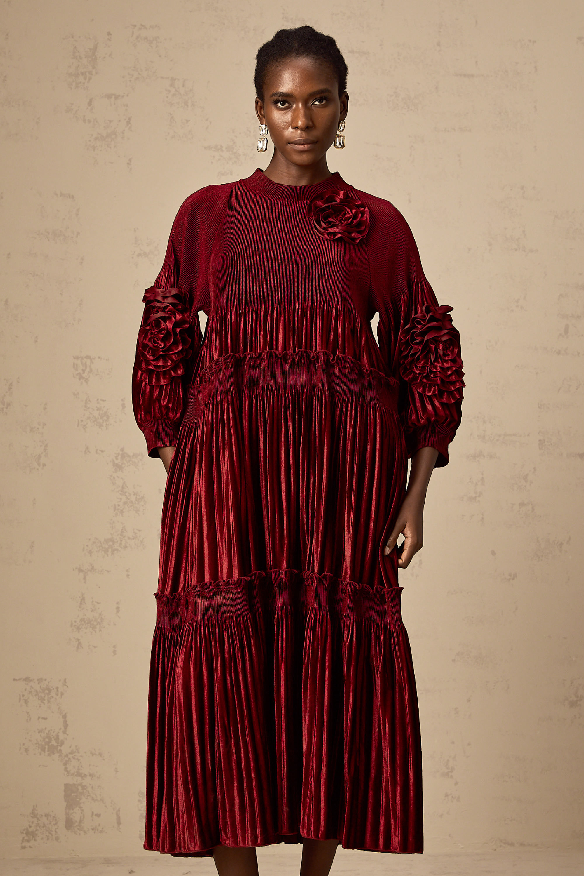 Donna floral midi dress shop