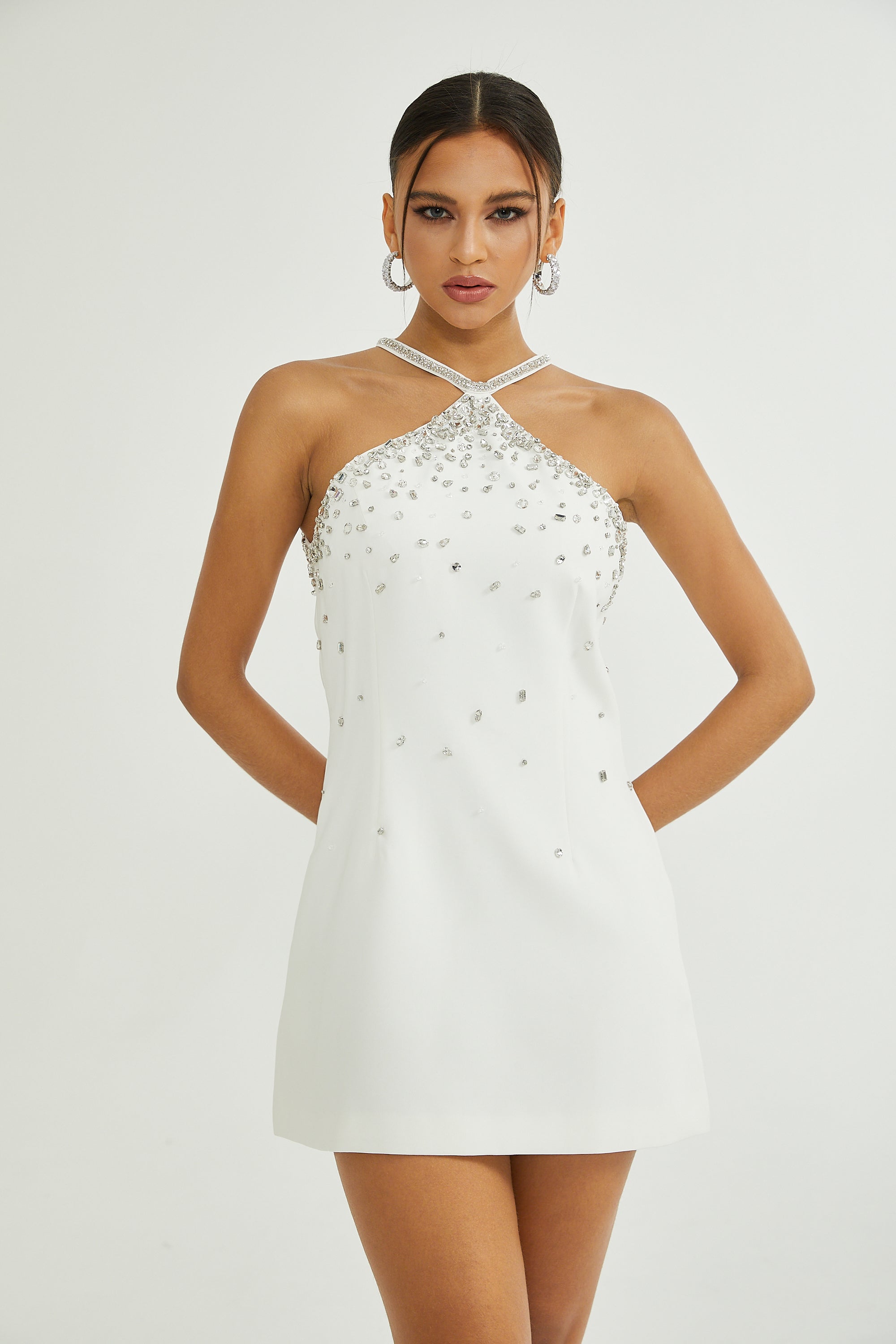 Xanthea embellished dress (White)