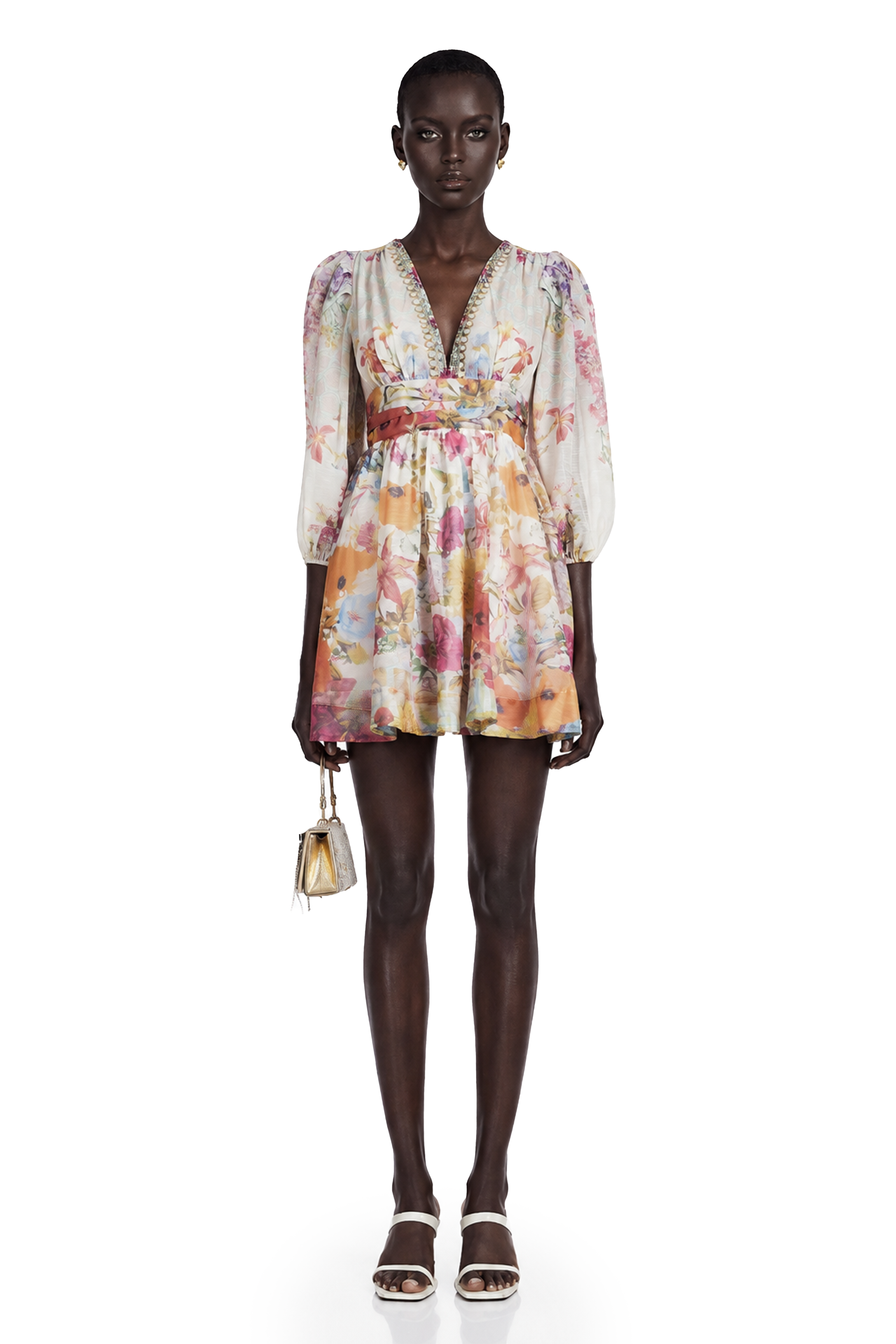 Axelle floral-print mini dress