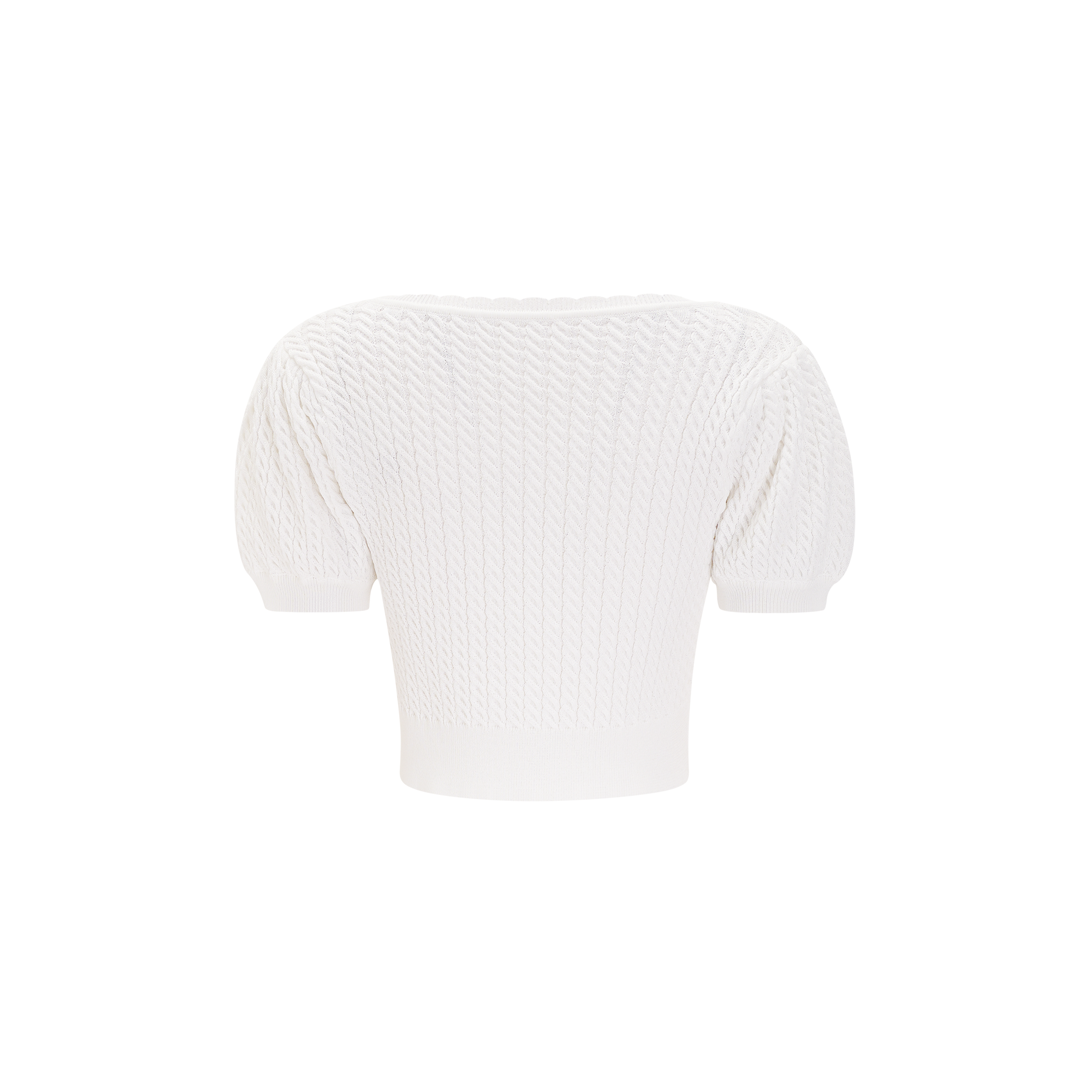 Amorra cropped knit short-sleeve top