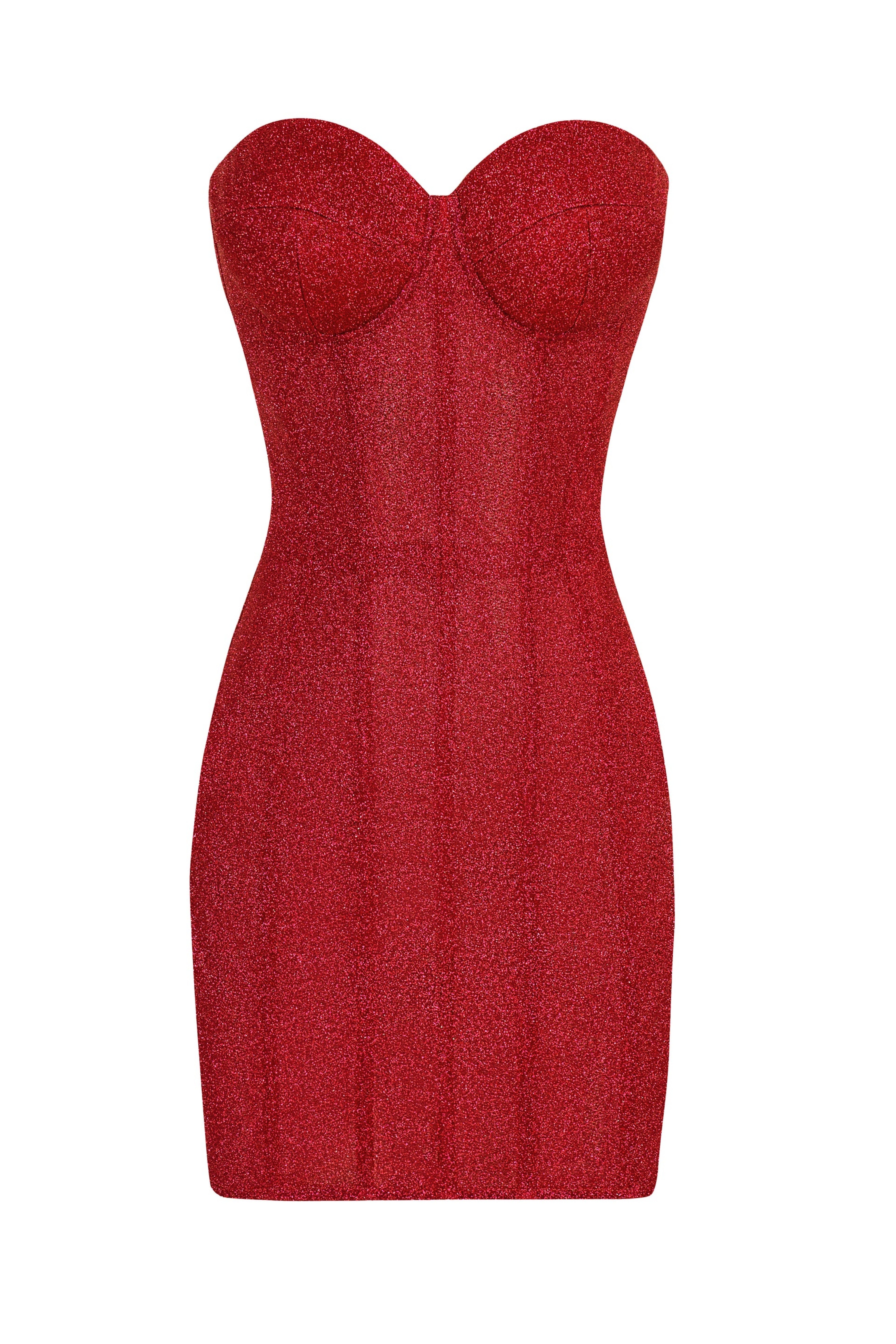 Orabelle Red Brilliance Drop Shiny Dress