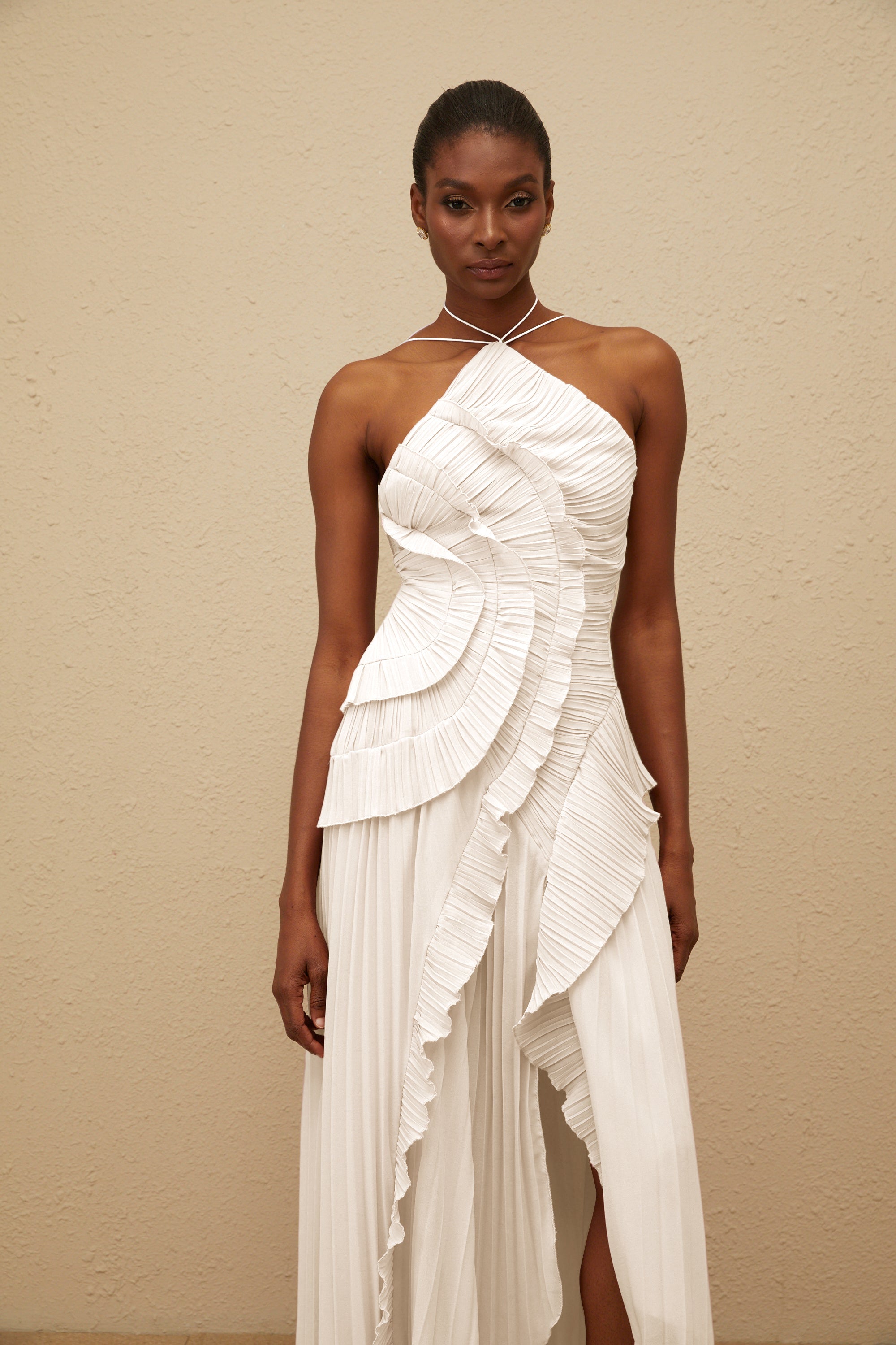 ワンピース 3way Jacquard dress White Quinn Floral Jacquard Maxi Dress - ASTR the Label