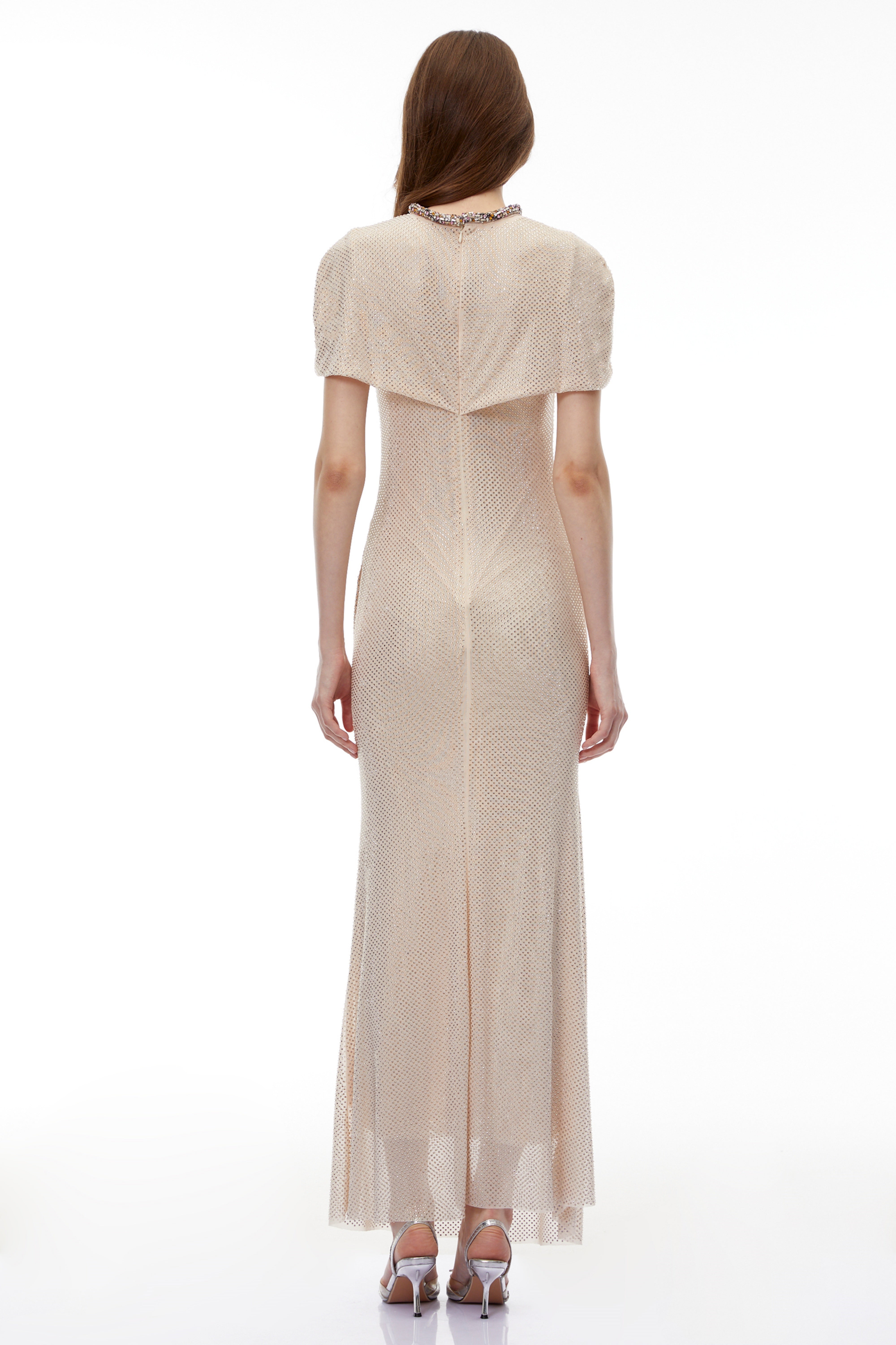 Abigail – Maxikleid mit Flügelärmeln und Strasssteinen