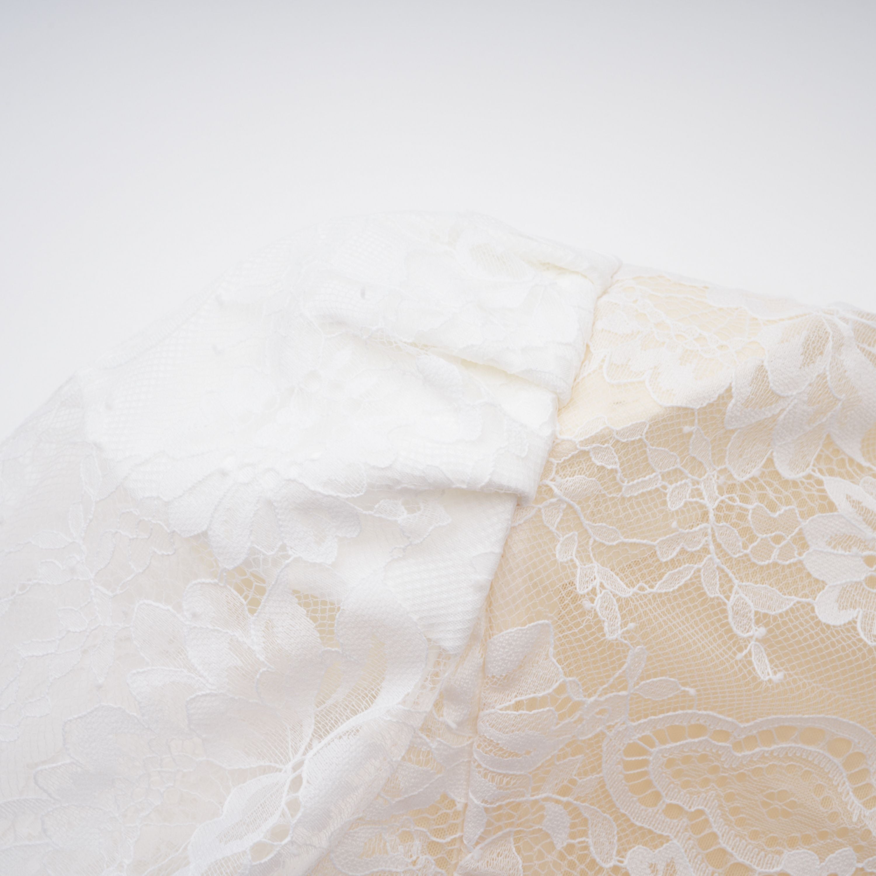 Adèle White Puff Floral Blouse & Mermaid Skirt Set