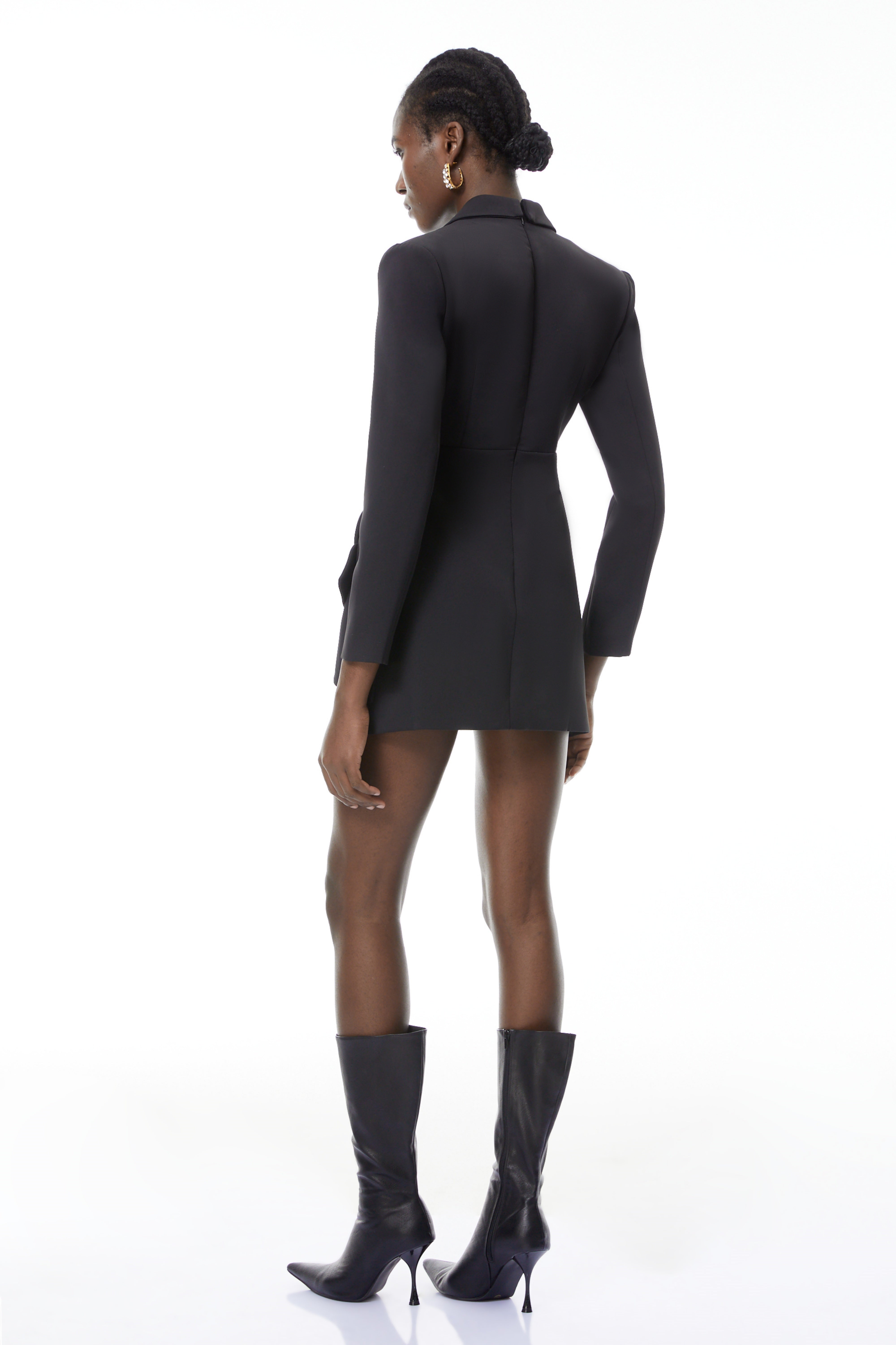 Amelia Black Embellished Blazer Mini Dress