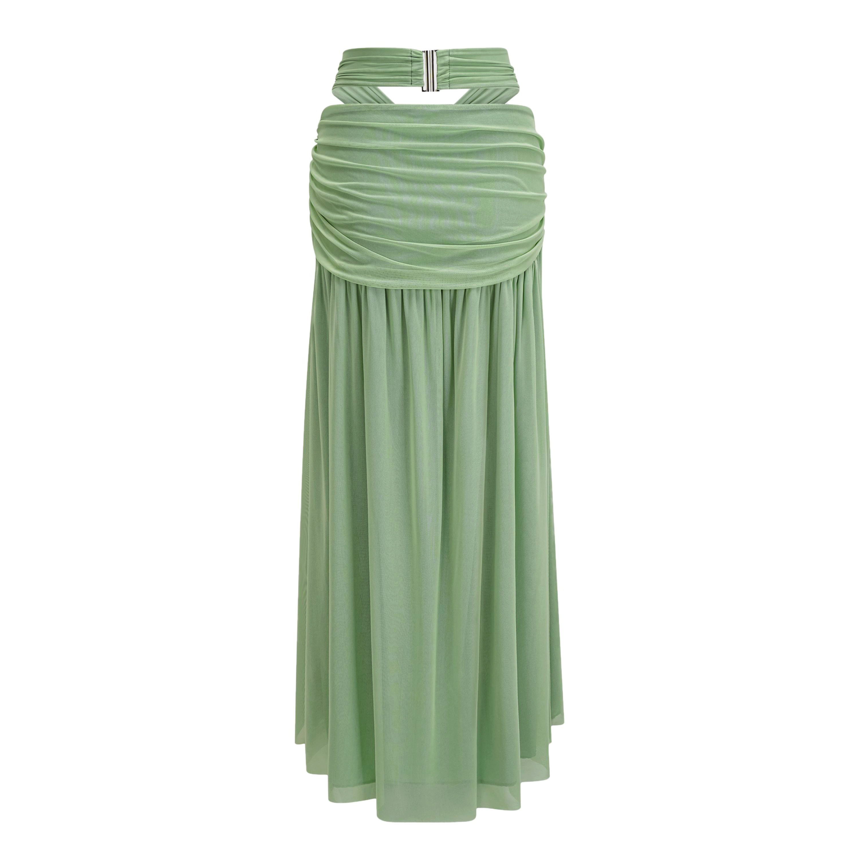 Amity Green Halterneck Bustier Top & Skirt Set