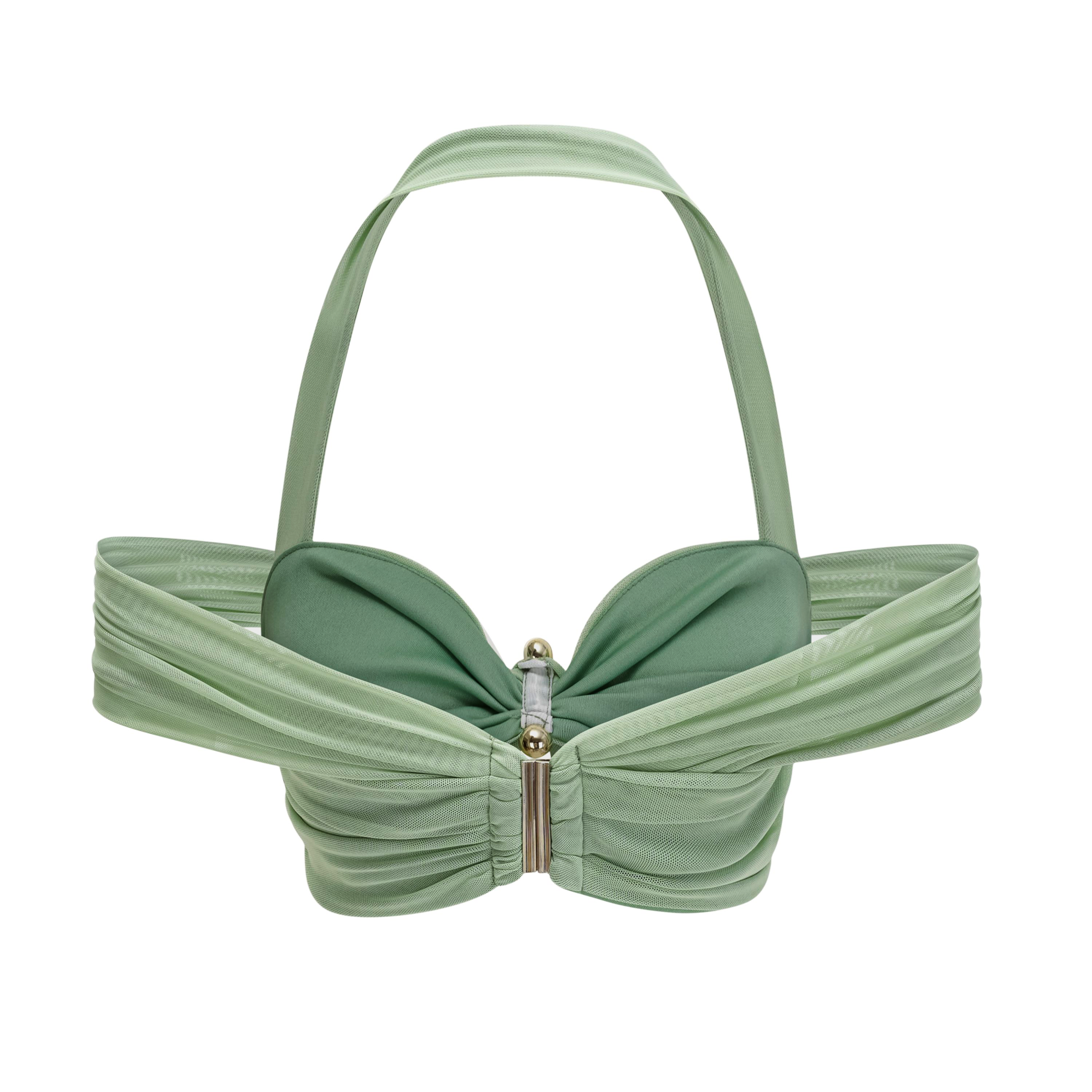Amity Green Halterneck Bustier Top & Skirt Set