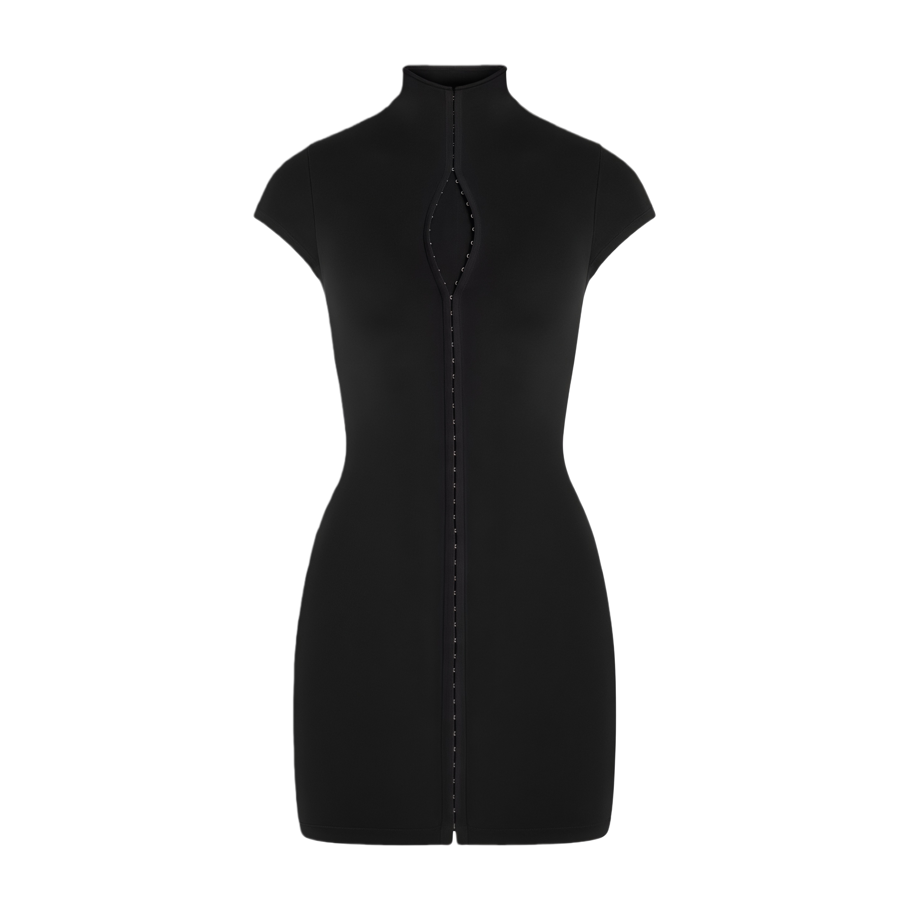 Andrea Black Keyhole Corset Mini Dress