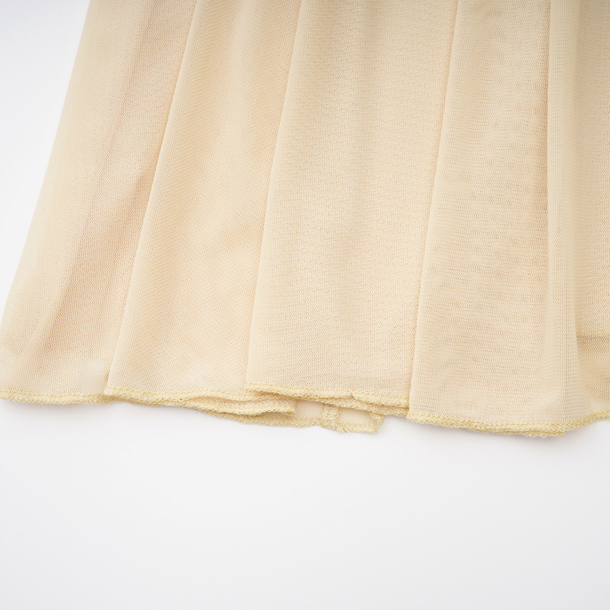 Robe longue plissée à manches lanterne jaune Annabelle