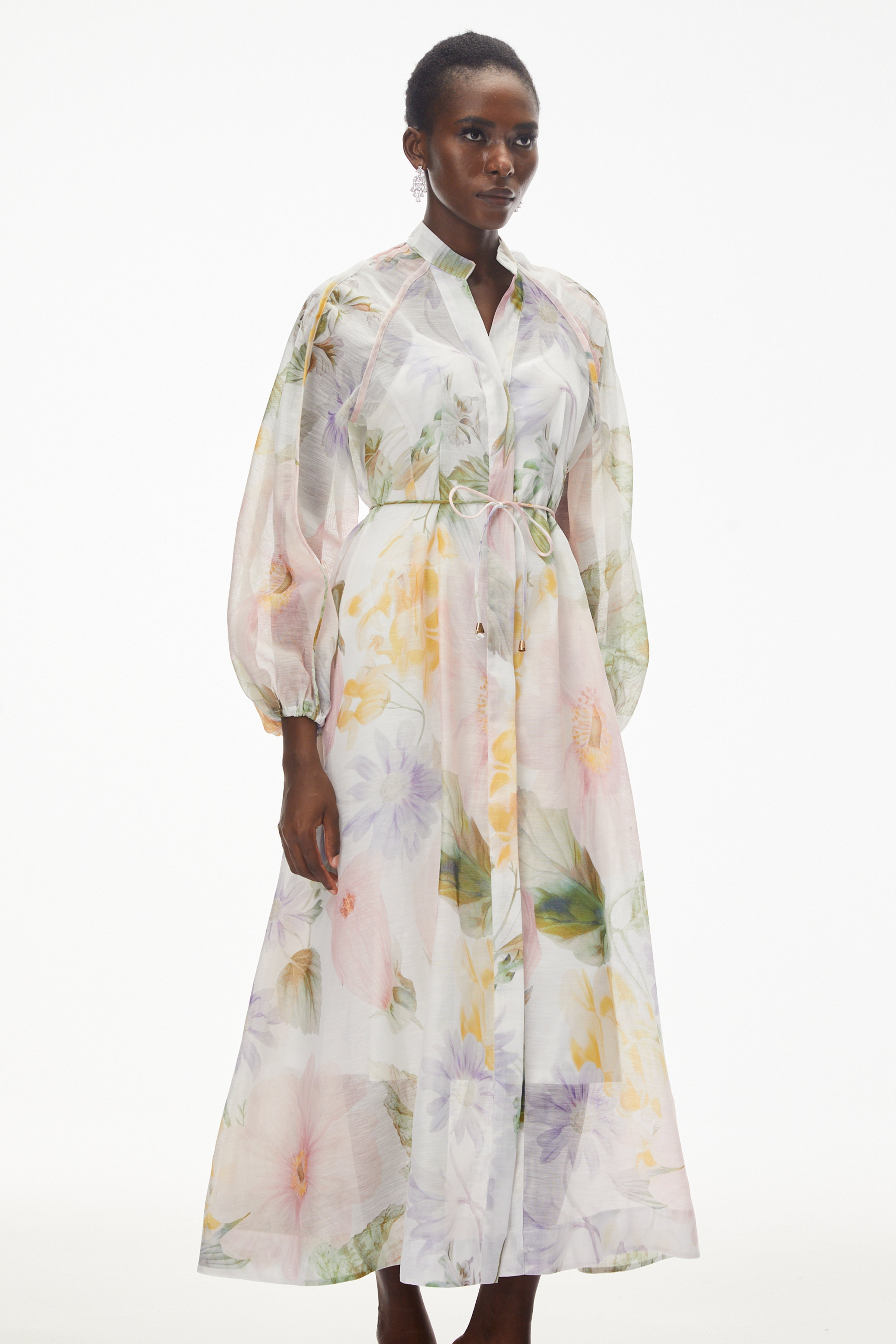 Asiya Green All-Over Print Maxi Dress