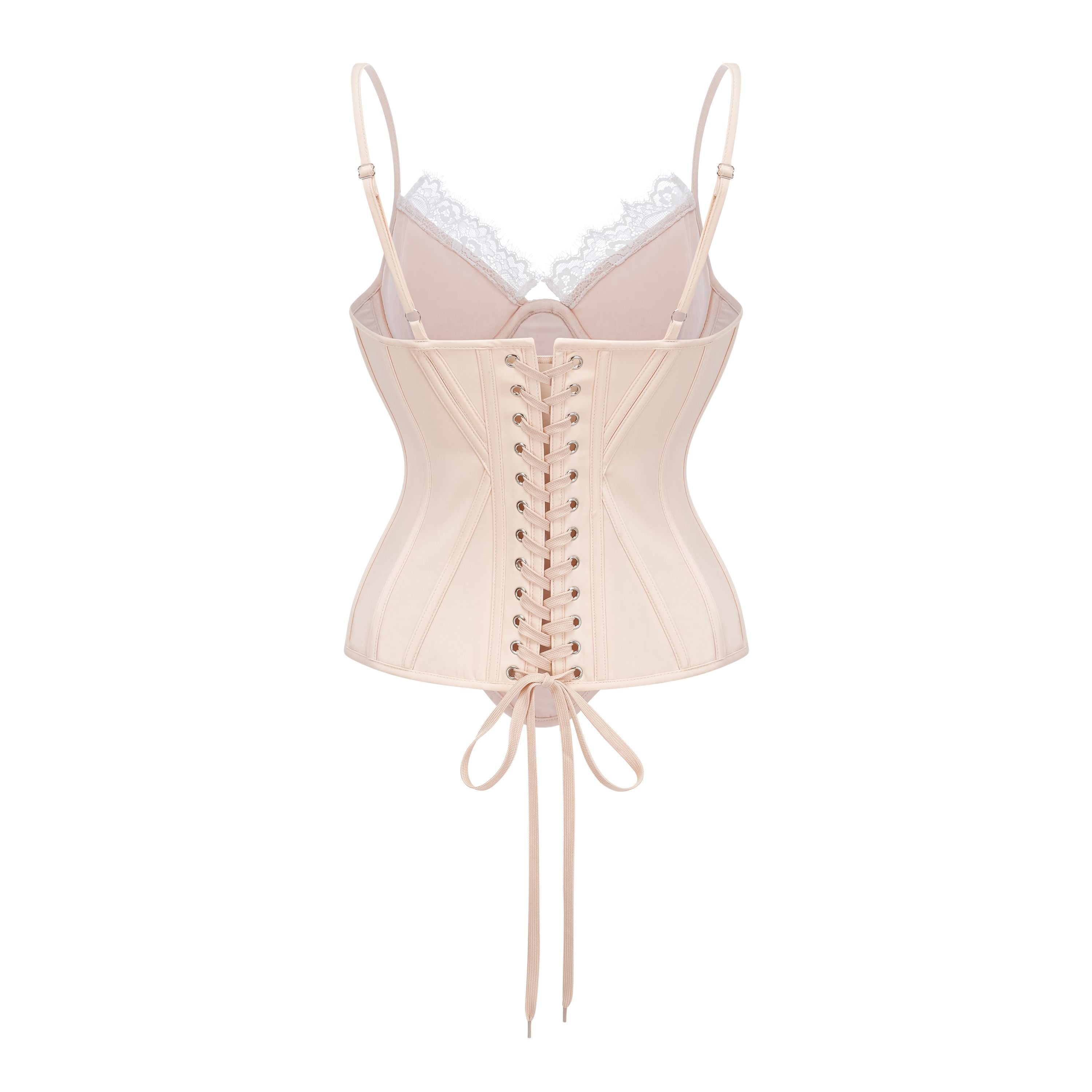 Blanca Champagne Lace Panel Top & Skirt Set