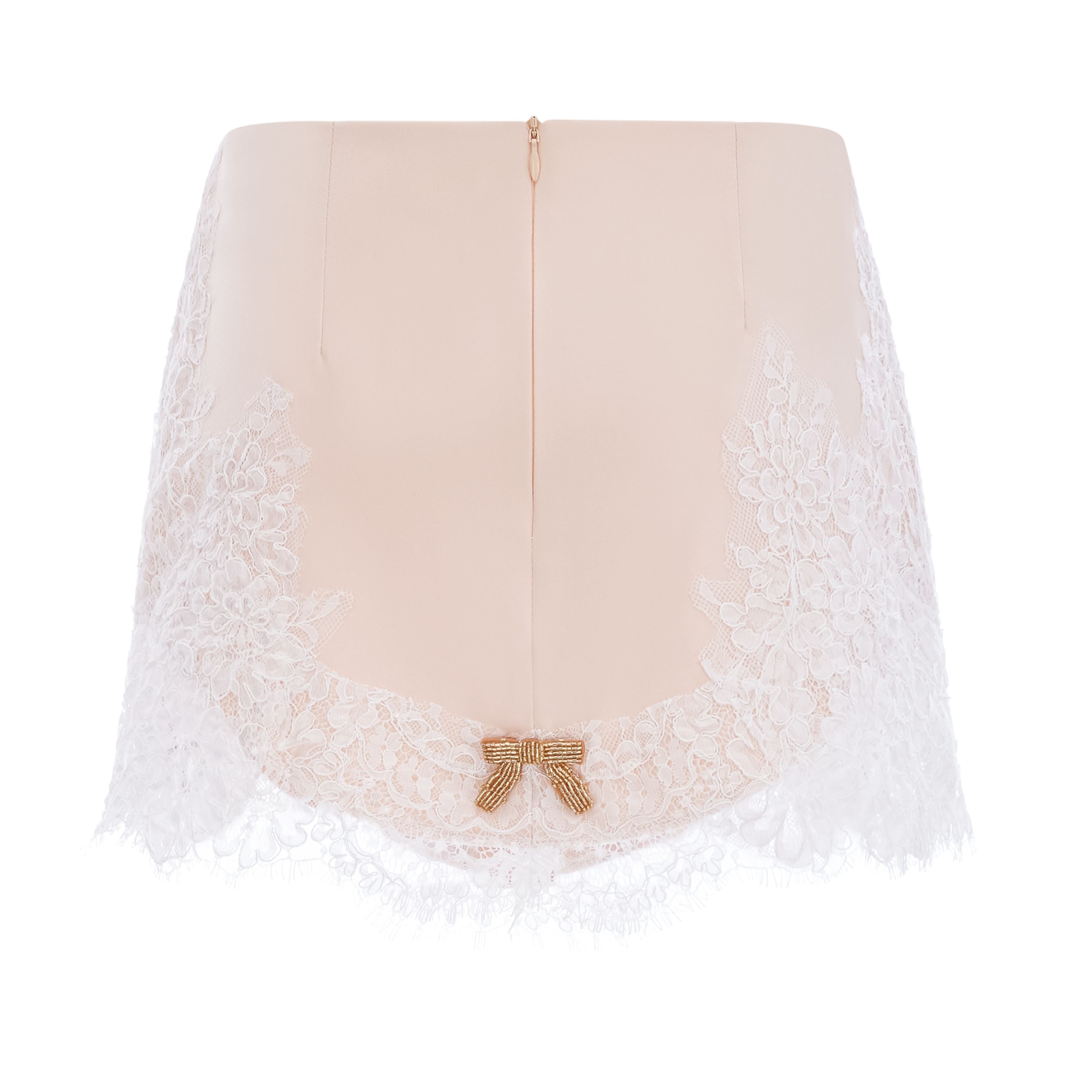 Blanca Champagne Lace Panel Top & Skirt Set