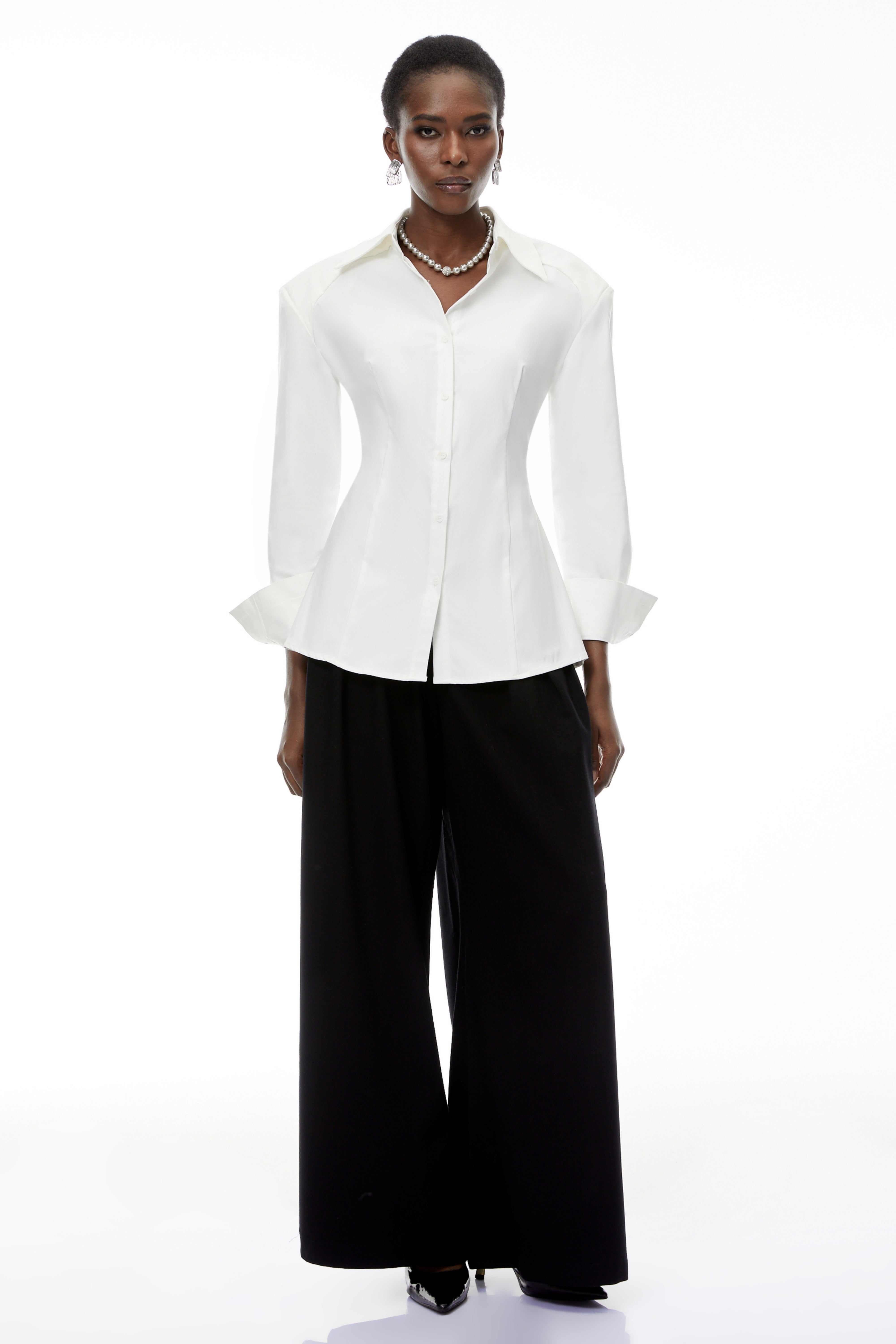 Brooke White Hemd mit Knöpfen